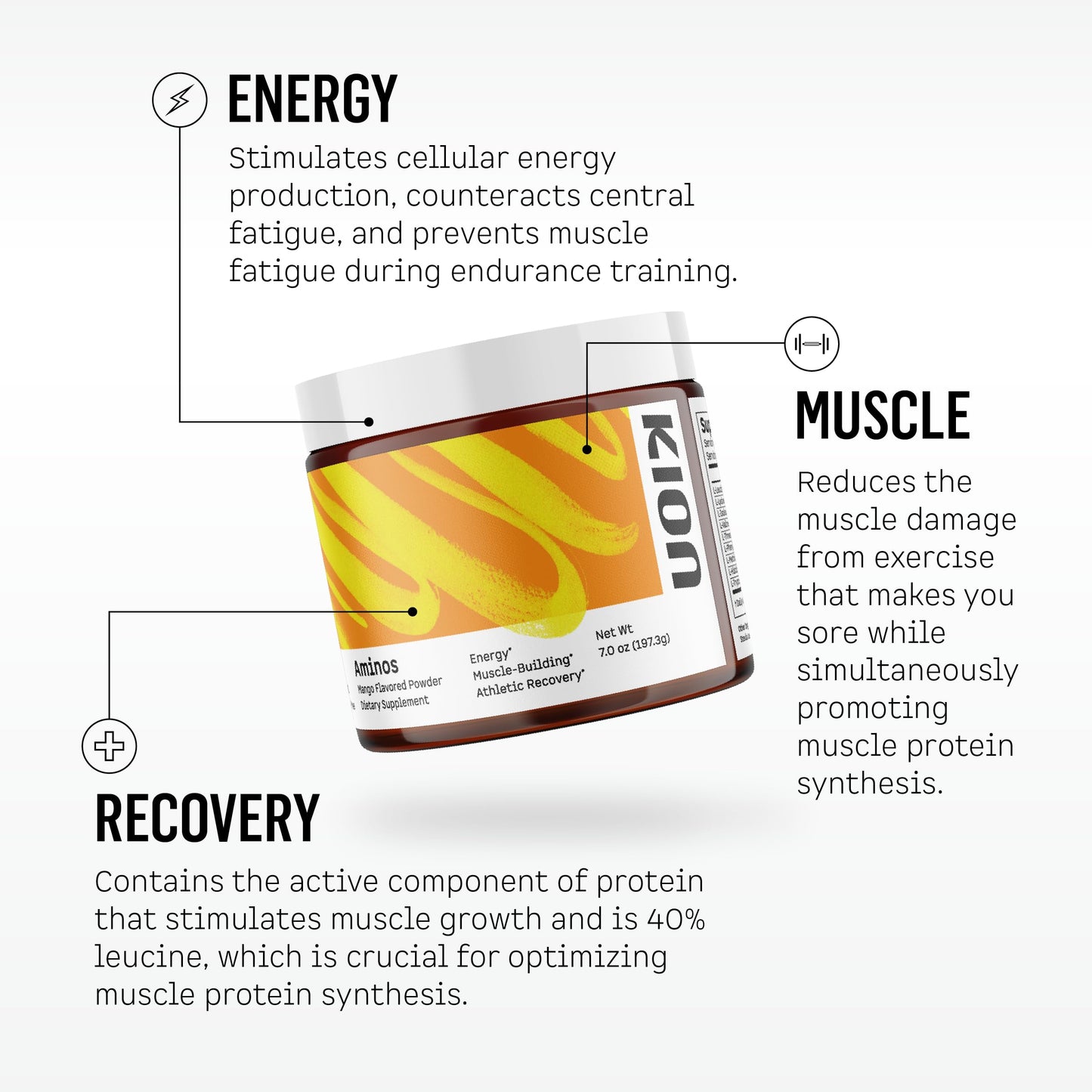 Kion Aminos Essential Amino Acids Supplement Powder 7 Ounce