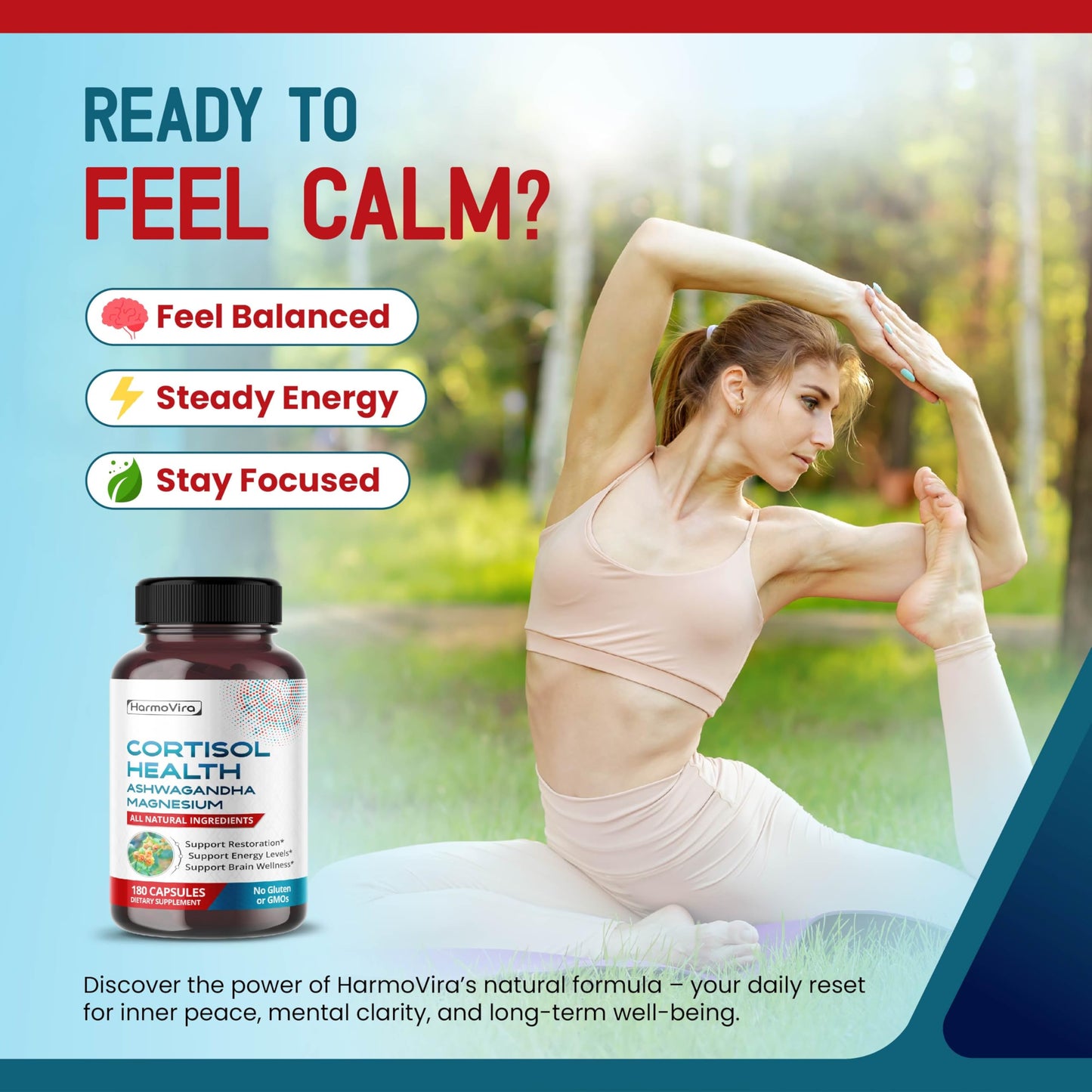HarmoVira Cortisol Health Capsule, 180 Count