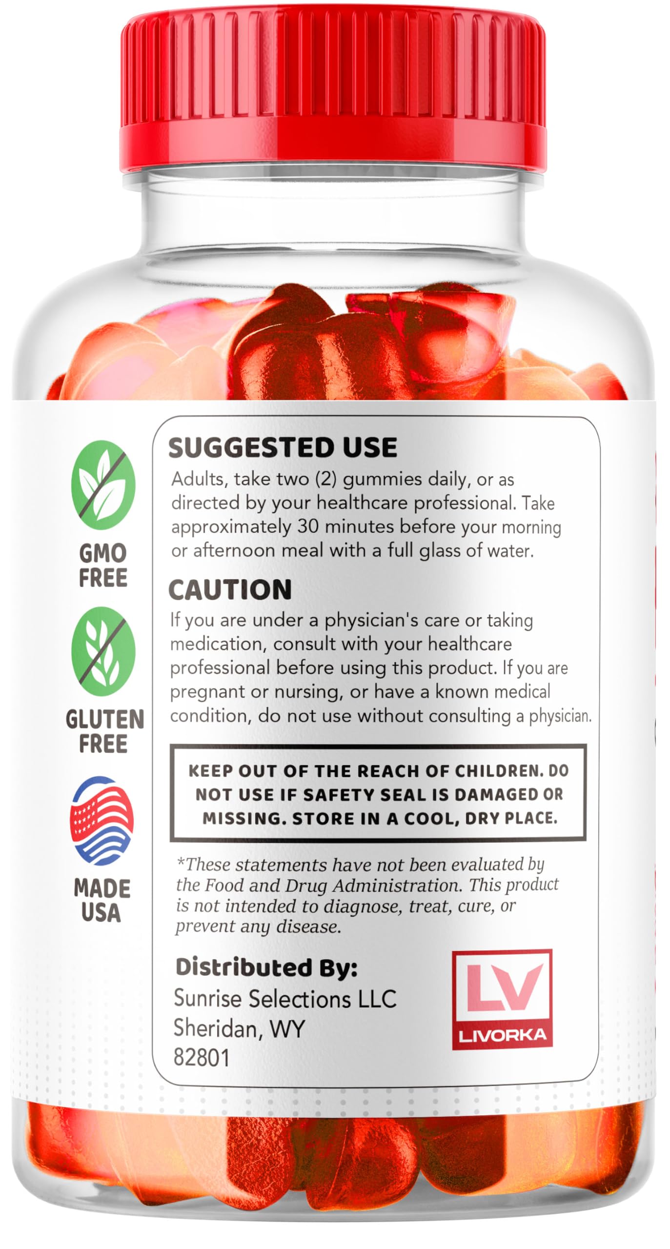 LIVORKA Primal Edge Mens Gummies, 60 Count