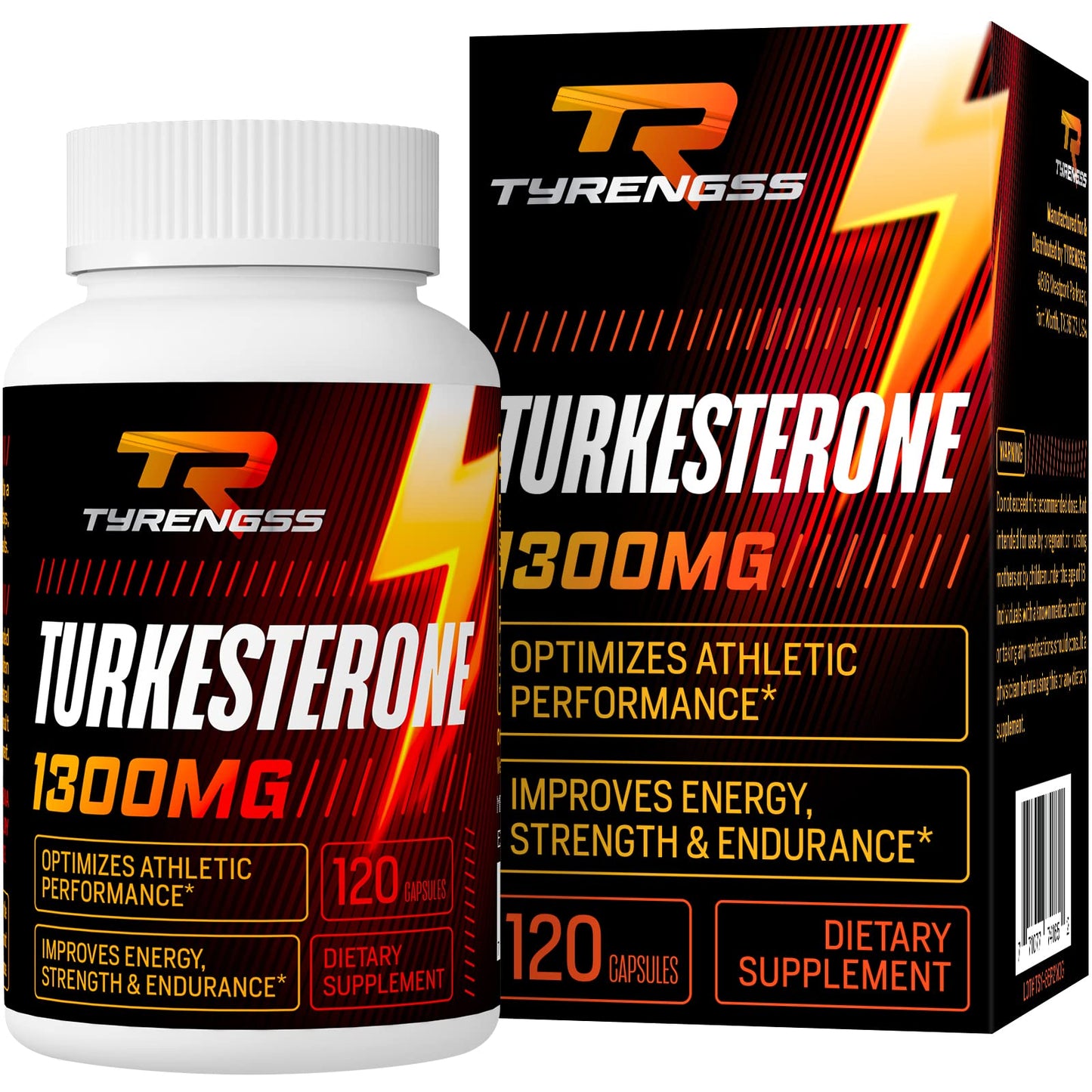 TyRengss Turkesterone Supplement Testosterone Booster Capsules 120 Count