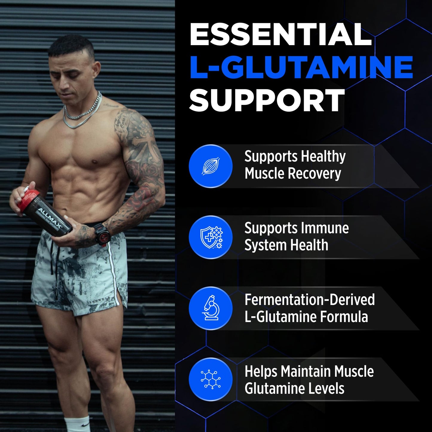 ALLMAX L-Glutamine Powder 3.53 oz