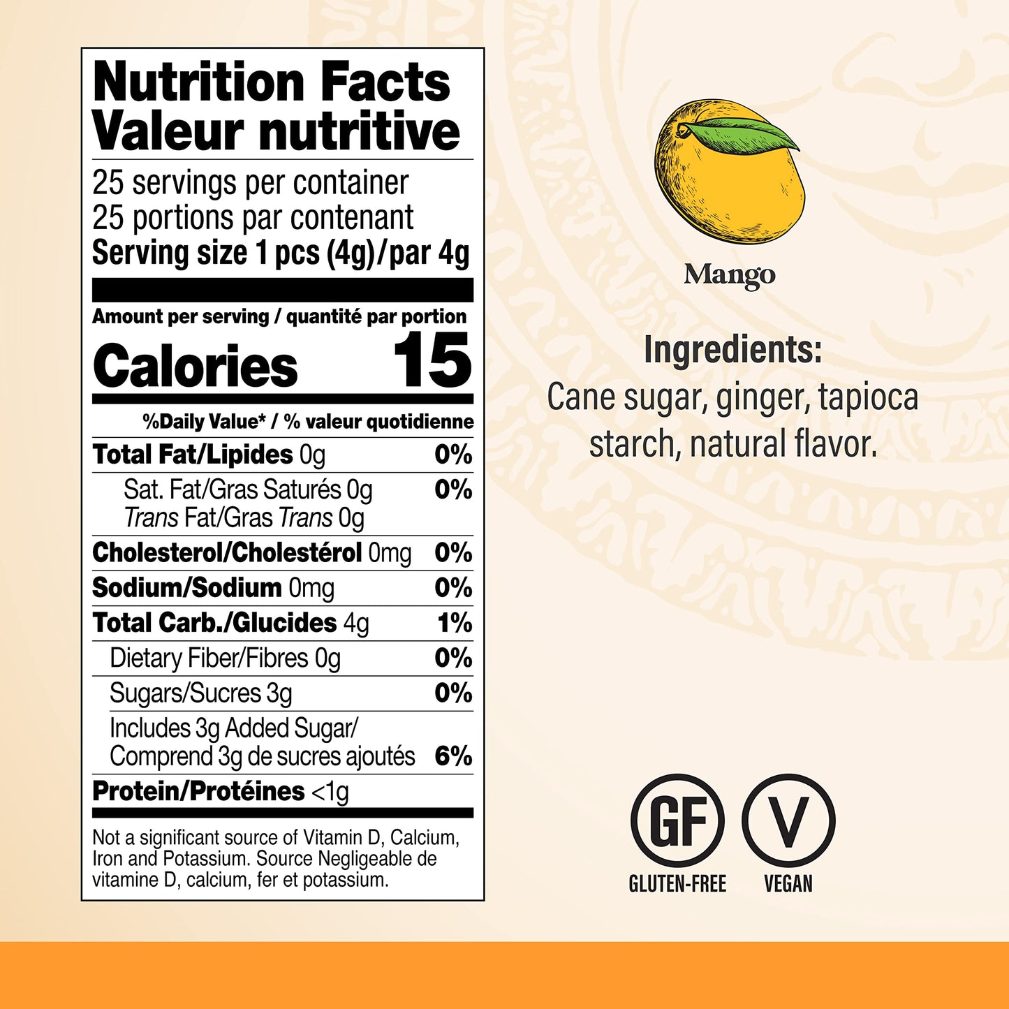 Chimes Mango Ginger Chews, 16-count