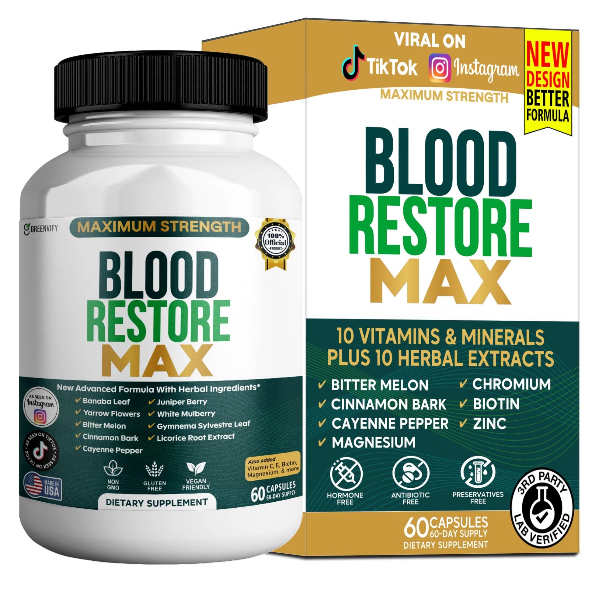 GREENVIFY Blood Restore Max Capsule, 60 Capsules