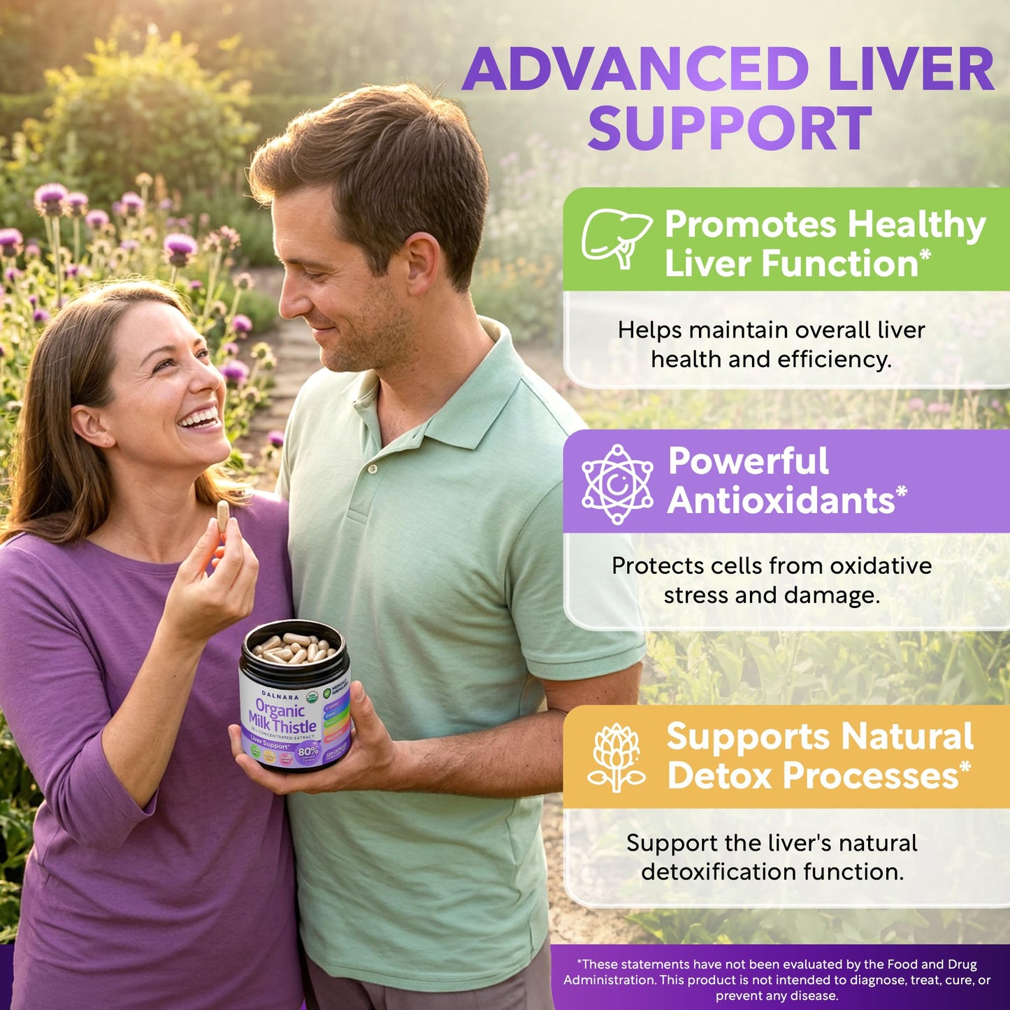Dalnara Milk Thistle Liver Support Capsules 120 Count