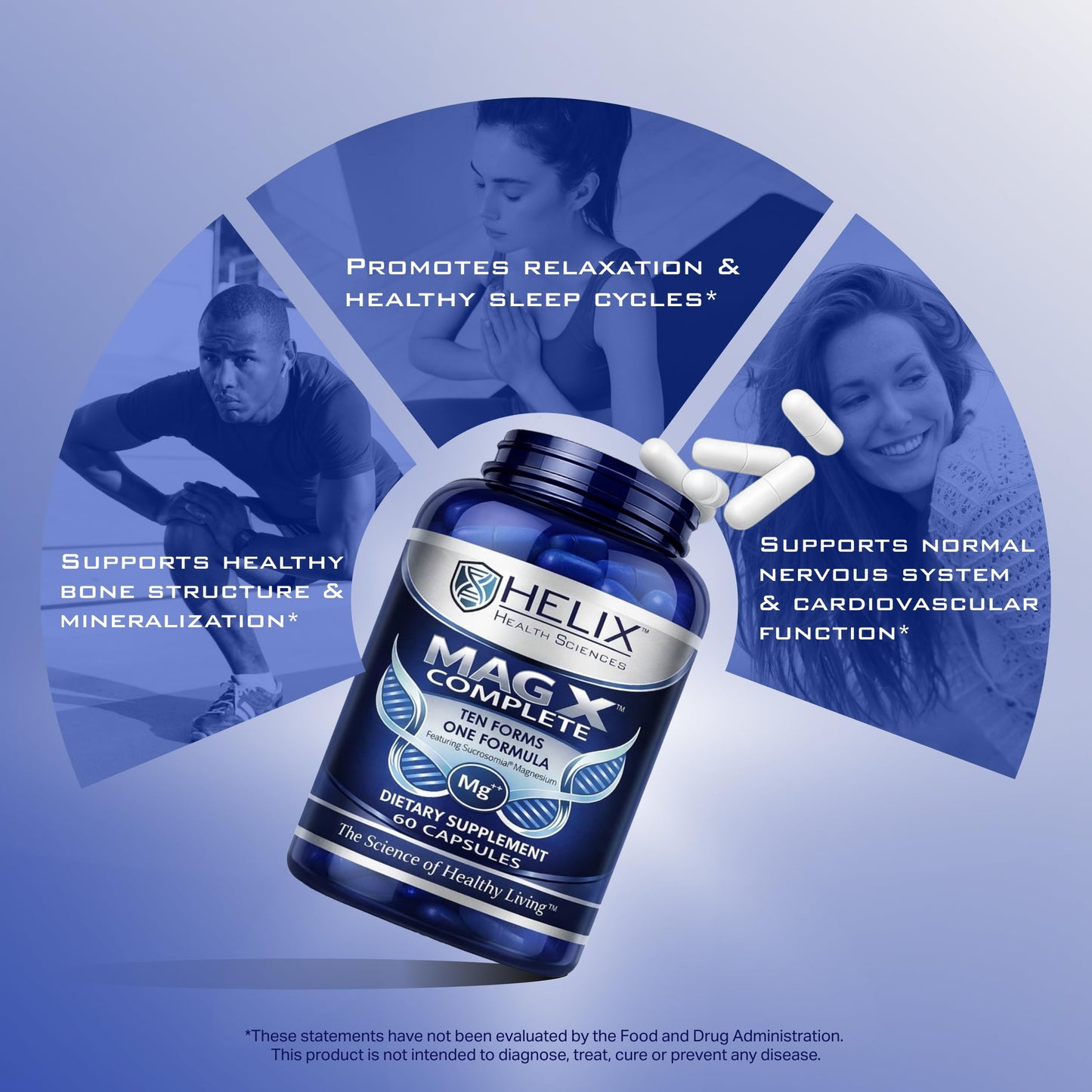 Helix Health Sciences Magnesium Complex Capsules, 60 Count