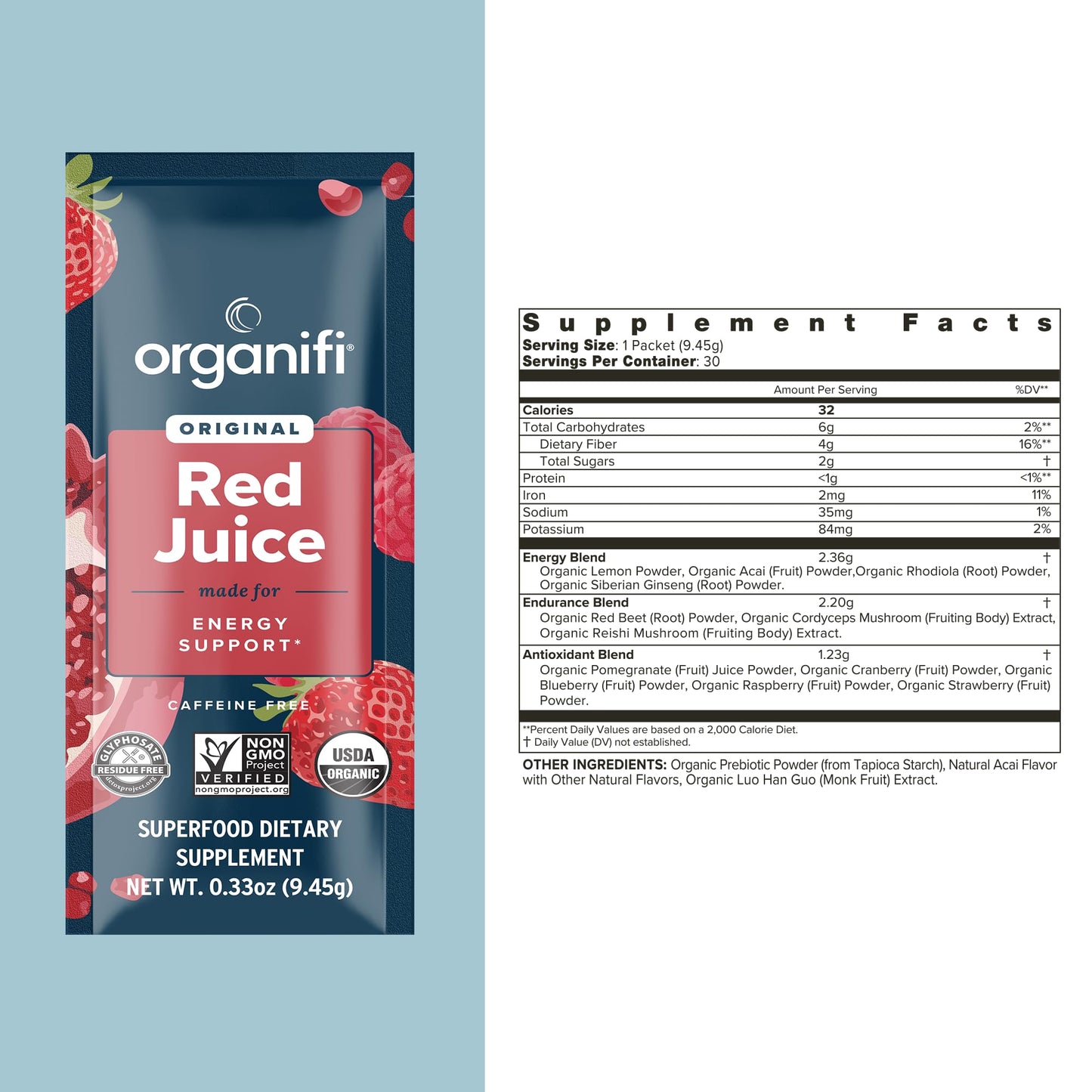 Organifi Red Juice Powder, 15 Packets