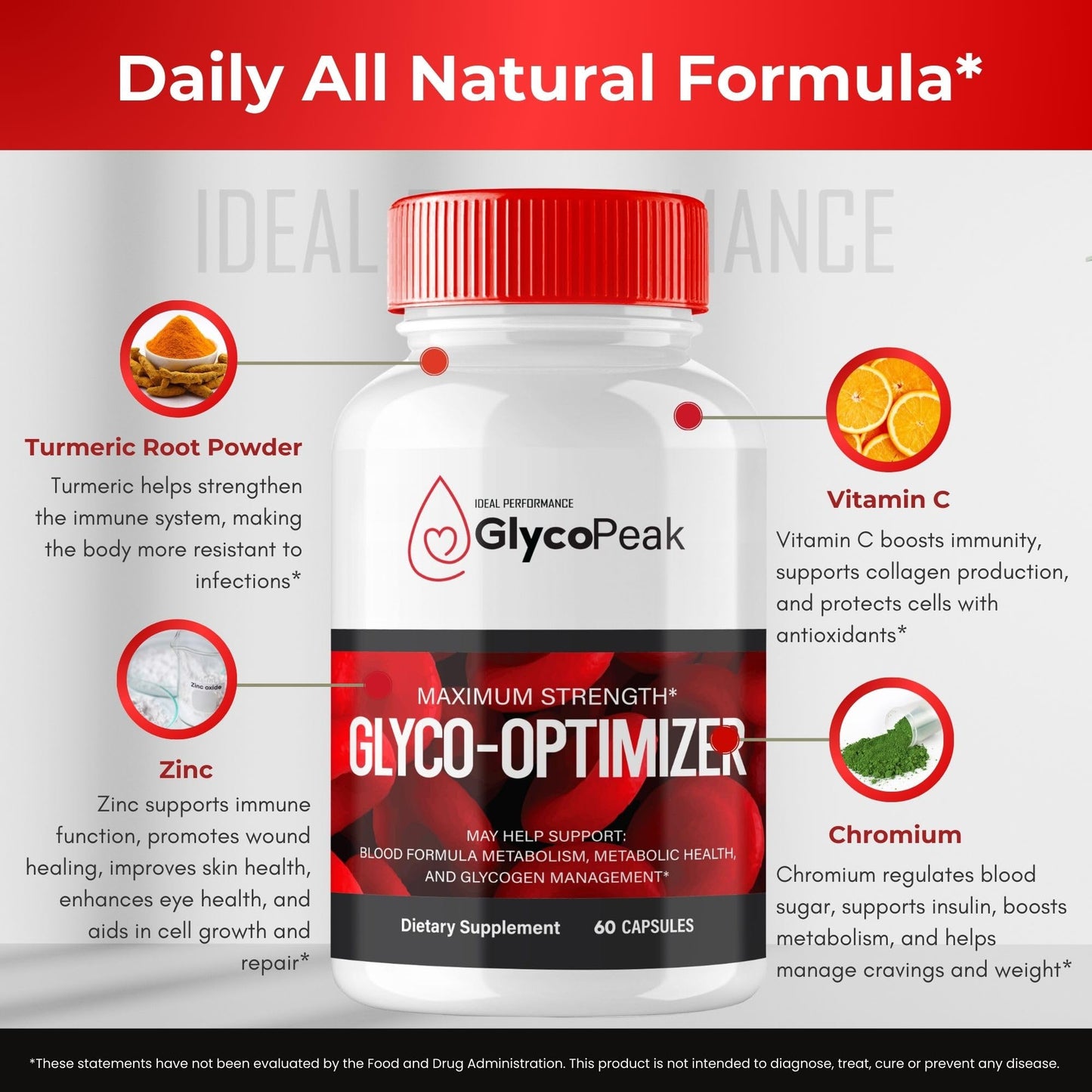 IDEAL PERFORMANCE Glyco Peak Glyco Optimizer, 180 Capsules