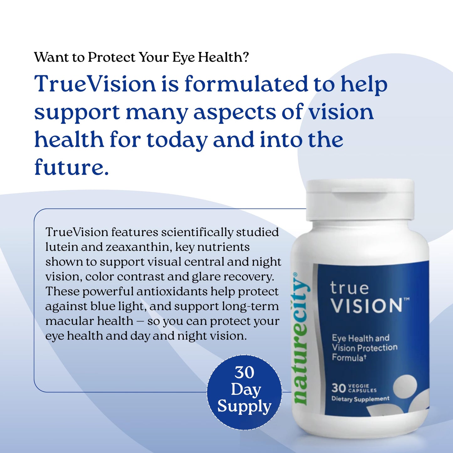 NatureCity True-Vision Eye Health Supplement Capsule 60 Veggie Capsules