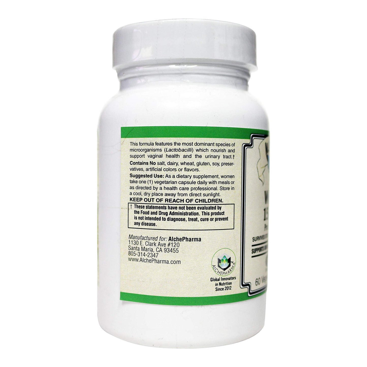 AlchePharma 15 Billion Women's Probiotic Capsule, 30 Count