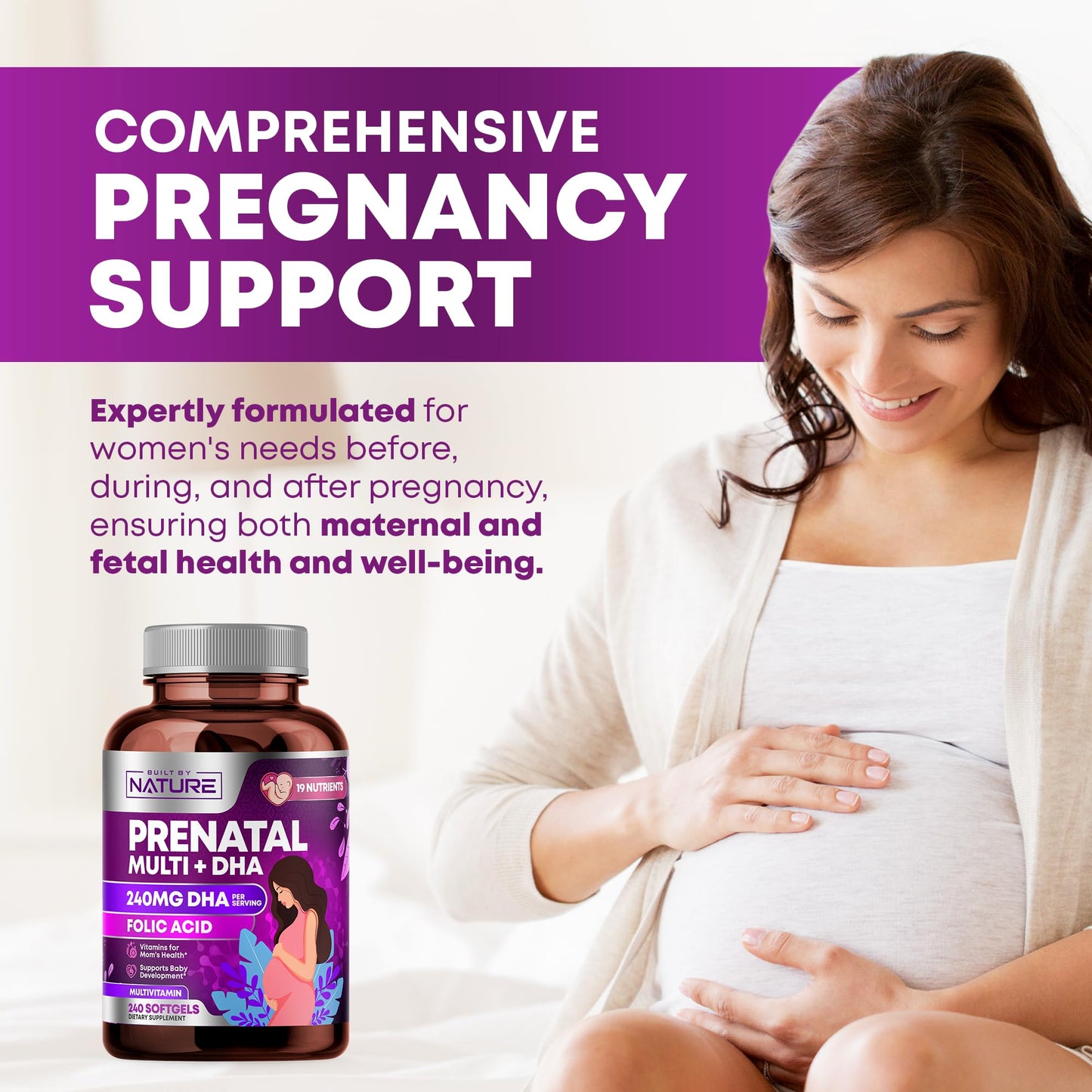 Built by Nature Prenatal Vitamins Softgels 240