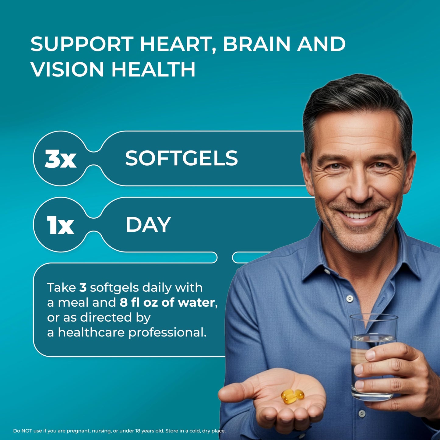 PUREHEALTH RESEARCH Complete Omega 3 Fish Oil Softgels, 90 Softgels