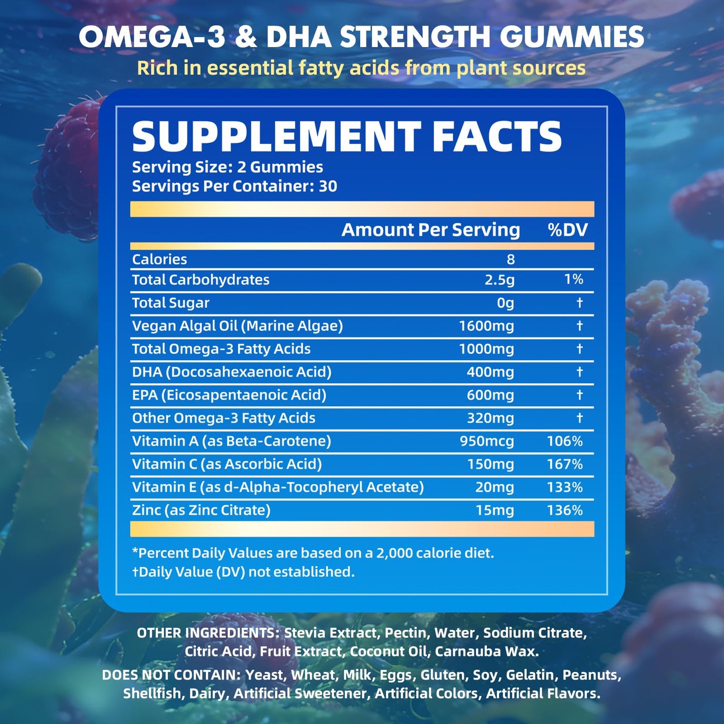 Saajoor Vegan Omega-3 Gummies 2 Pack