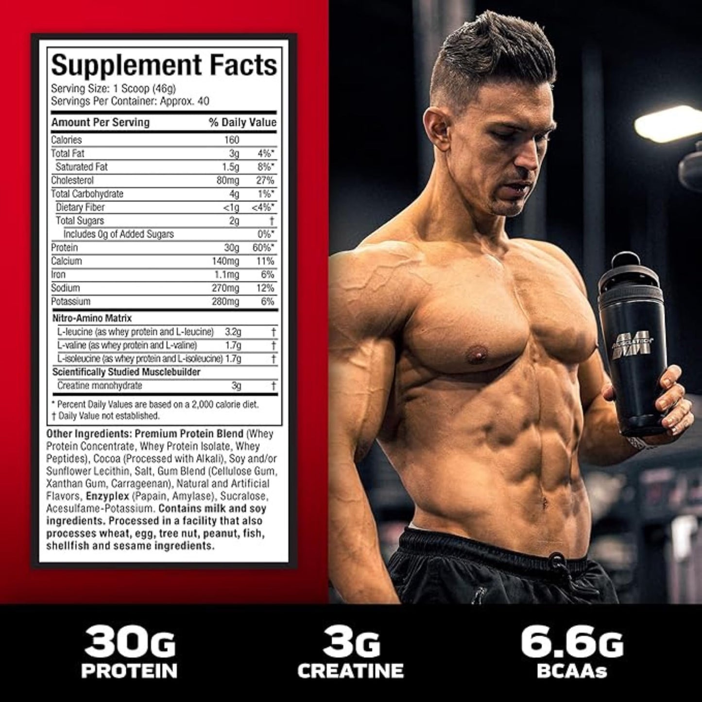 MuscleTech NitroTech Performance Series Whey Isolate Chocolate Powder, 64 Servings