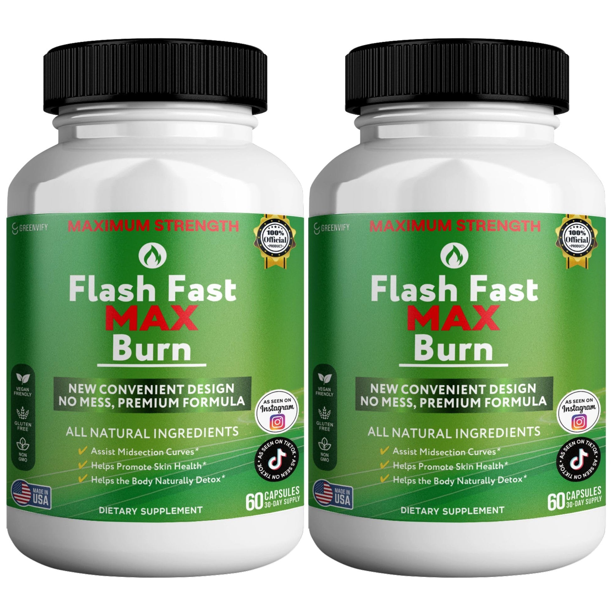 GREENVIFY Flash Fast Max Supplement Capsules, 60 Count