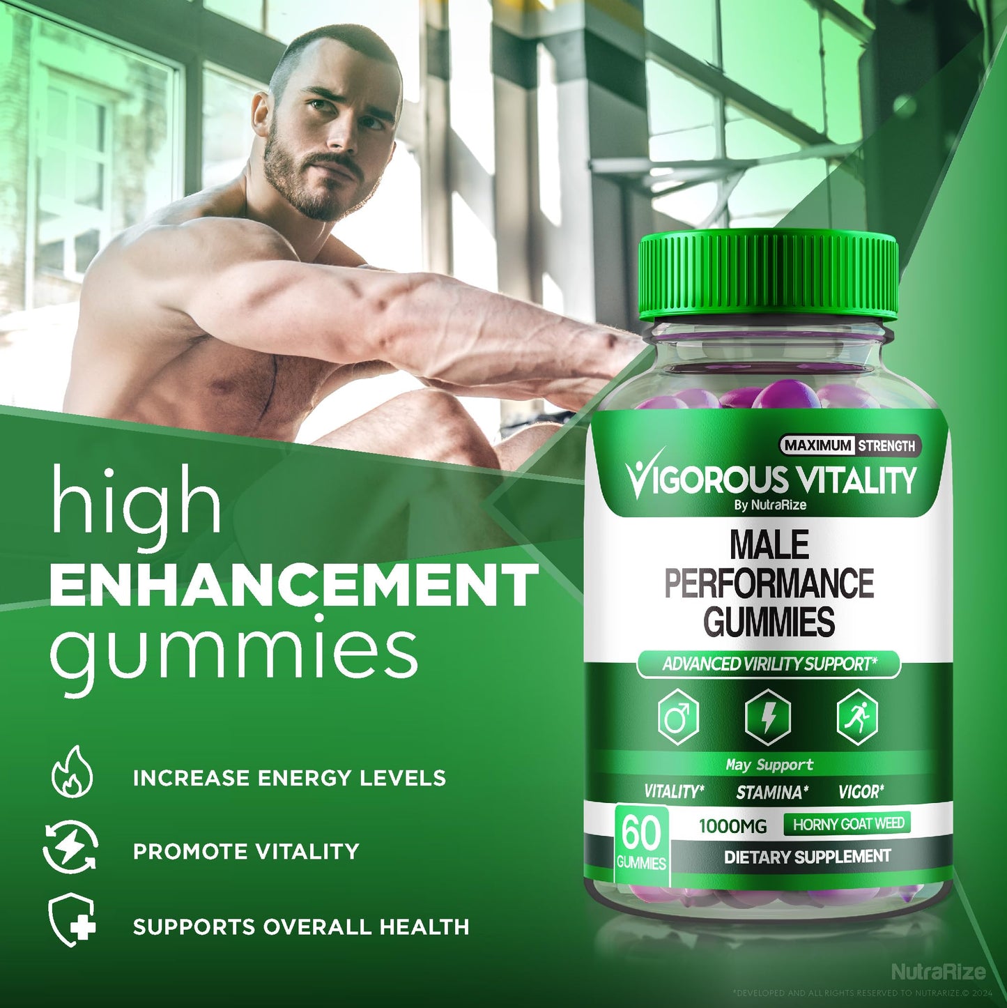 NutraRize Vigorous Vitality Gummies, 60 Gummies