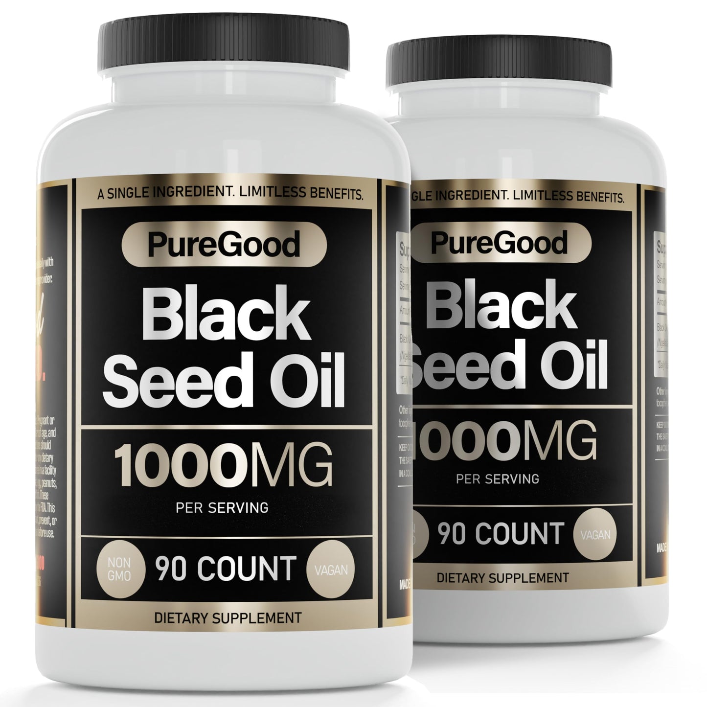 PureGood Black Seed Oil Capsules 500 mg, 180 Capsules