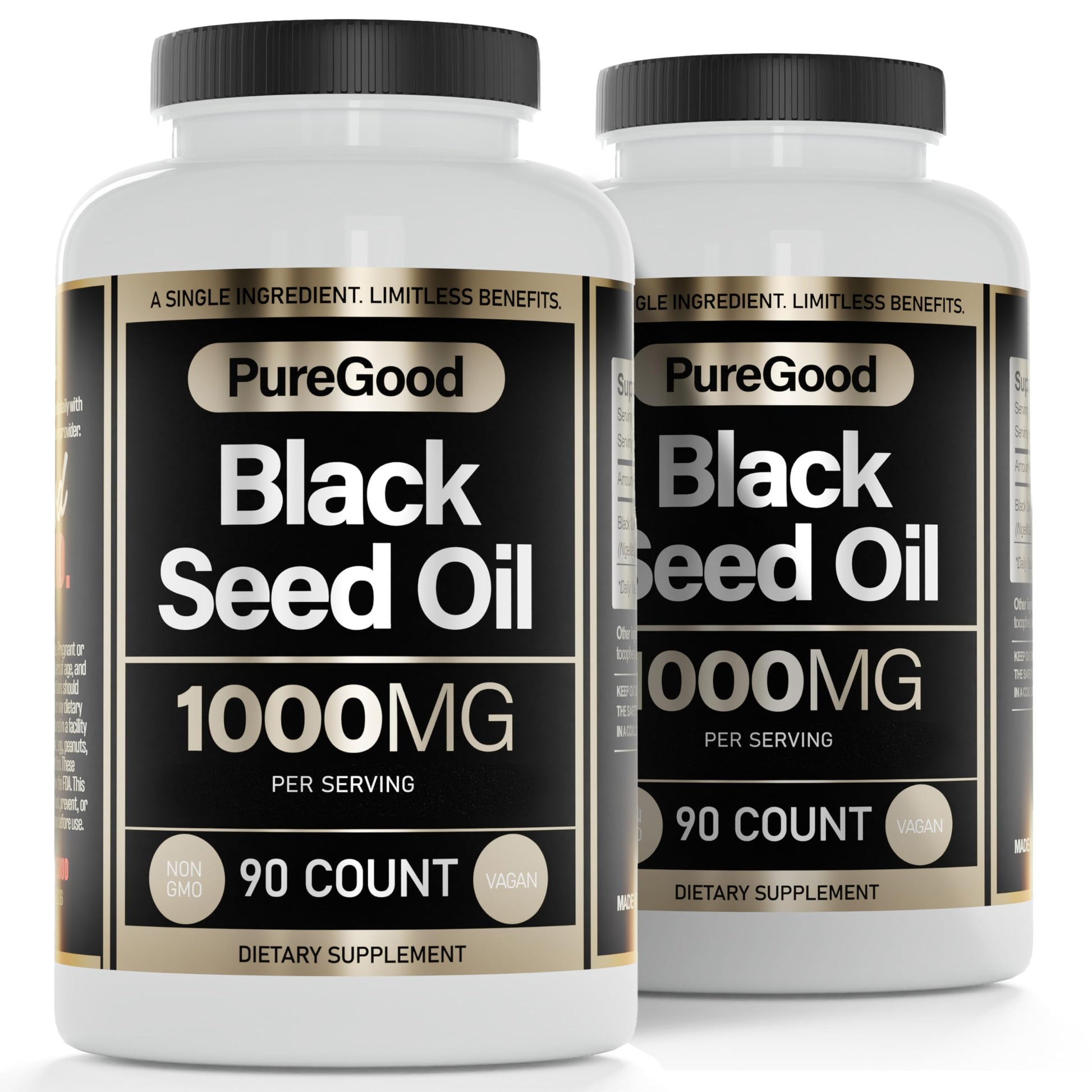 PureGood Black Seed Oil Capsules 500 mg, 180 Capsules