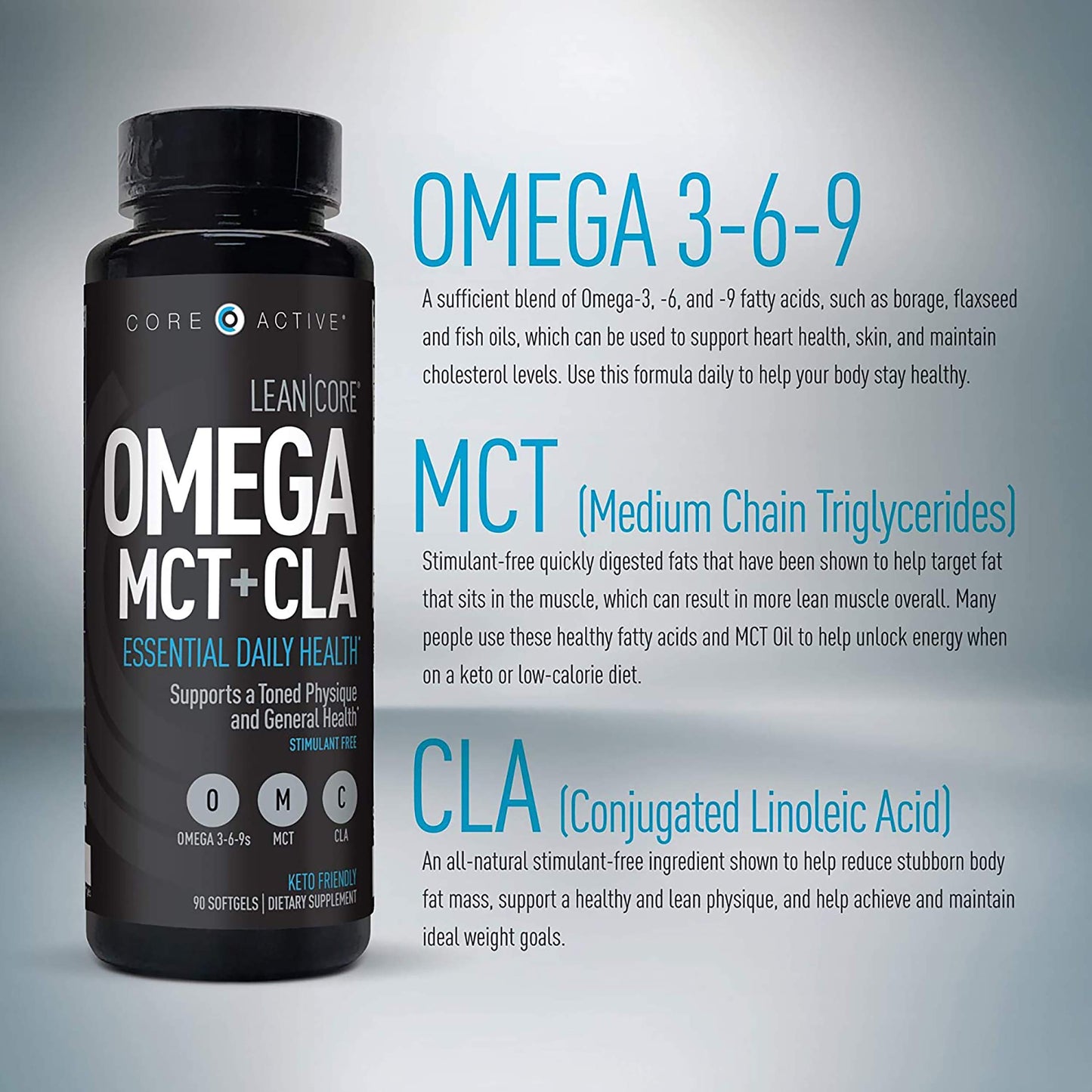 COREACTIVE Lean Omega MCT + CLA Stimulant-Free 90 Softgels