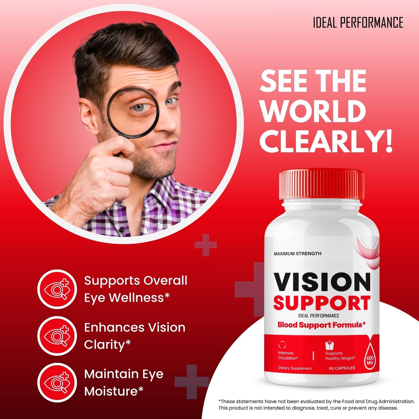 IDEAL PERFORMANCE Vision Support Capsules 120 Capsules