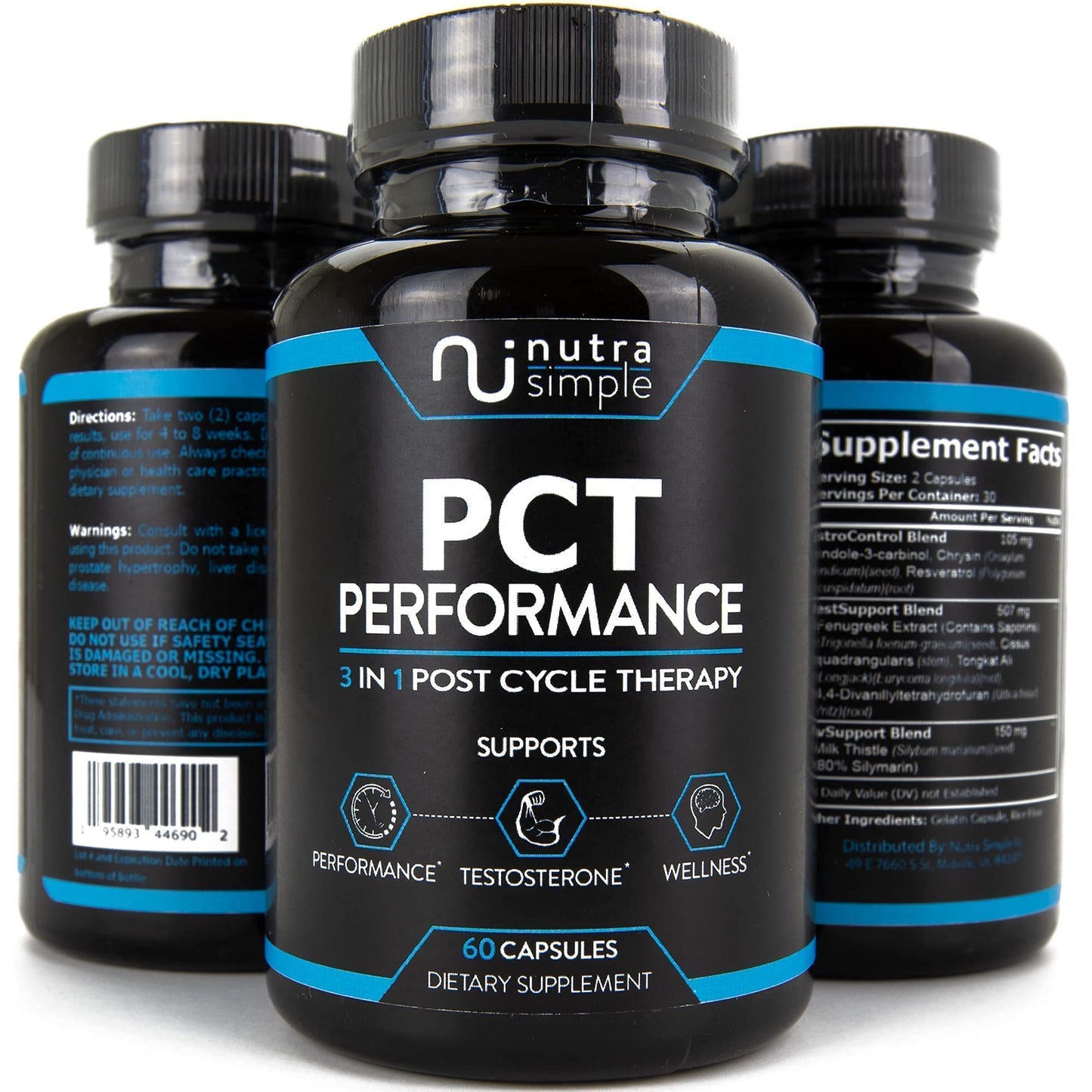 Nutra Simple PCT Supplement for Men 60 Capsules