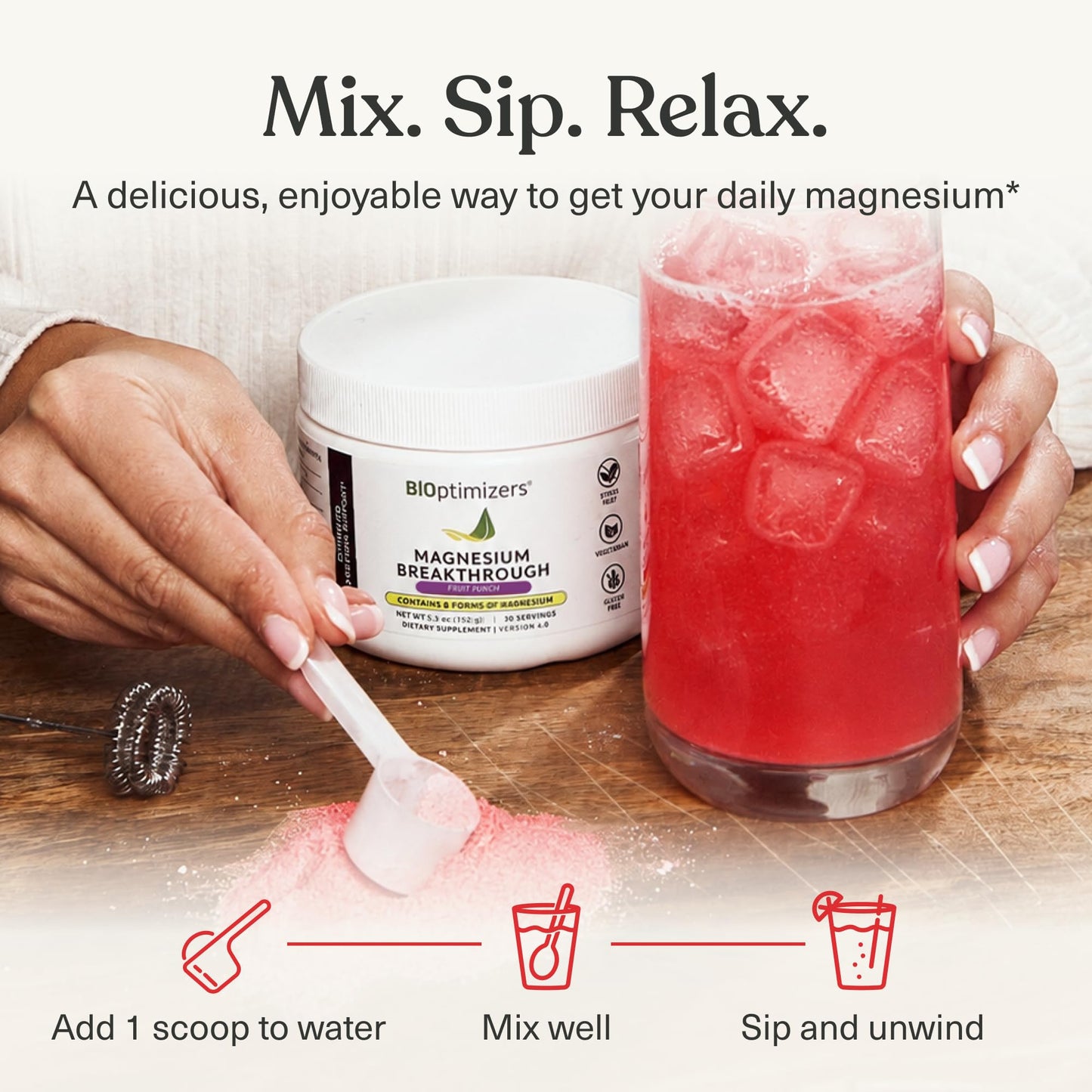 BIOptimizers Magnesium Breakthrough Drink Powder, 3.86 oz