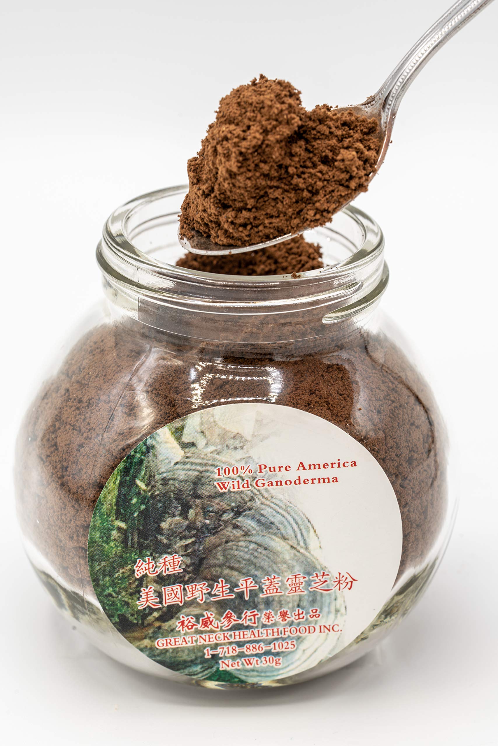 GREAT NECK HEALTHY FOOD INC. Yu Wei Ginseng - Wild American Ganoderma Applanatum Powder 1.05 Ounce