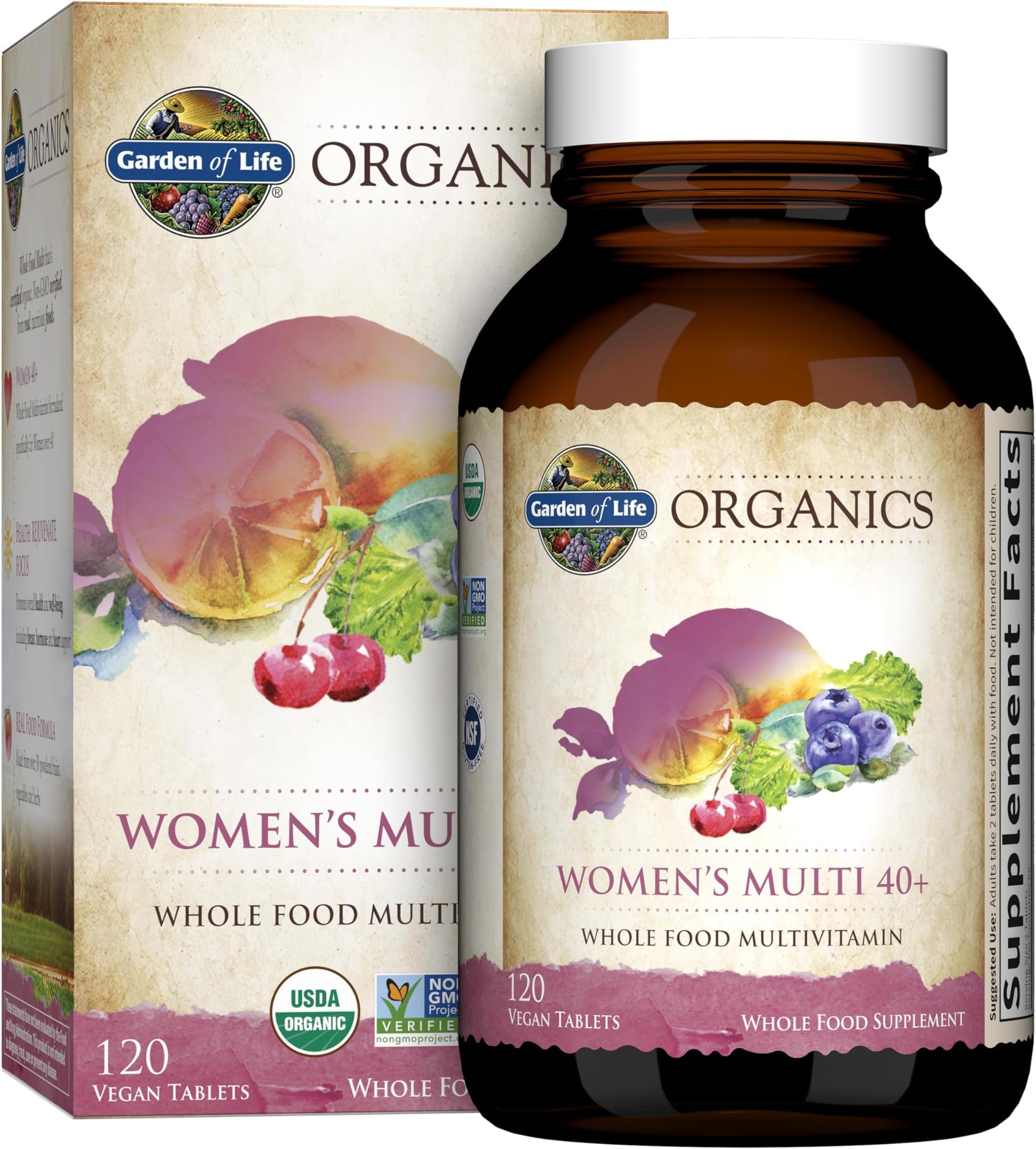 Garden of Life Multivitamin for Women 40 Plus Caplets, 720 Count