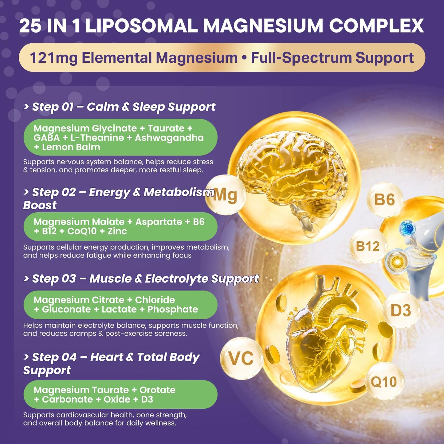 Hovika 25-in-1 Liposomal Magnesium Complex Softgels, 240 Count