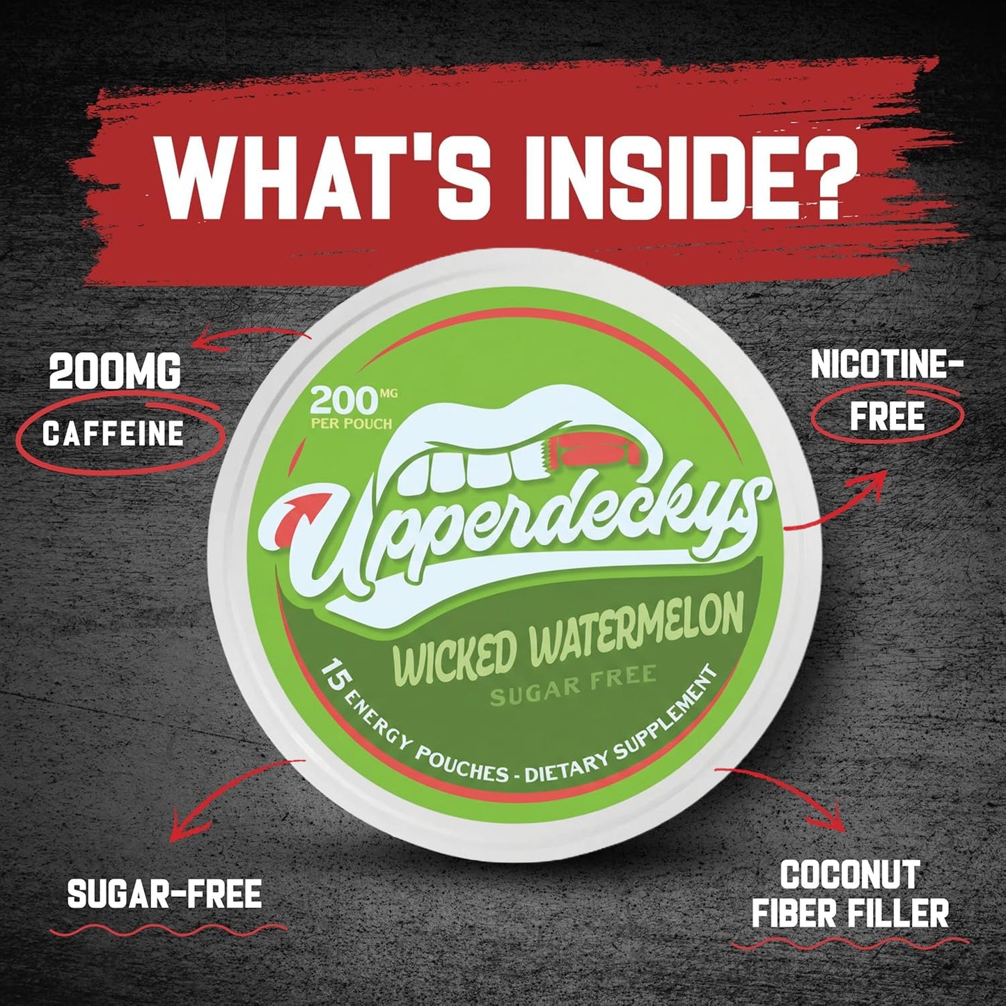 Upperdeckys Caffeine Energy Pouches 75 Tablets