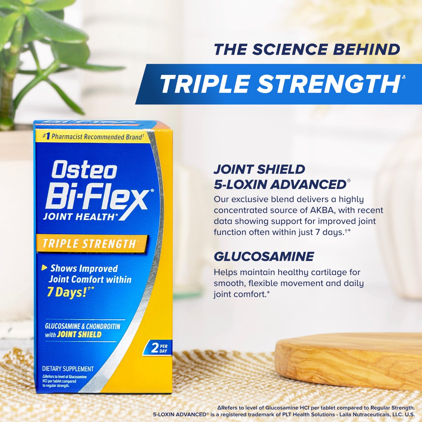 Osteo Bi-Flex Triple Strength Glucosamine Chondroitin Supplement Caplets, 120 Count