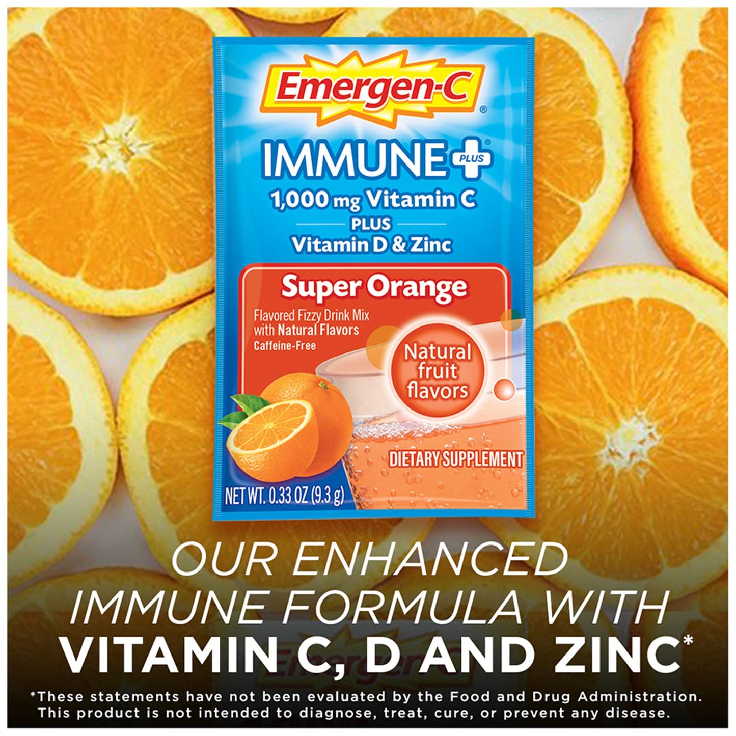 Emergen-C Immune+ 1000mg Vitamin C Powder, 30 Count
