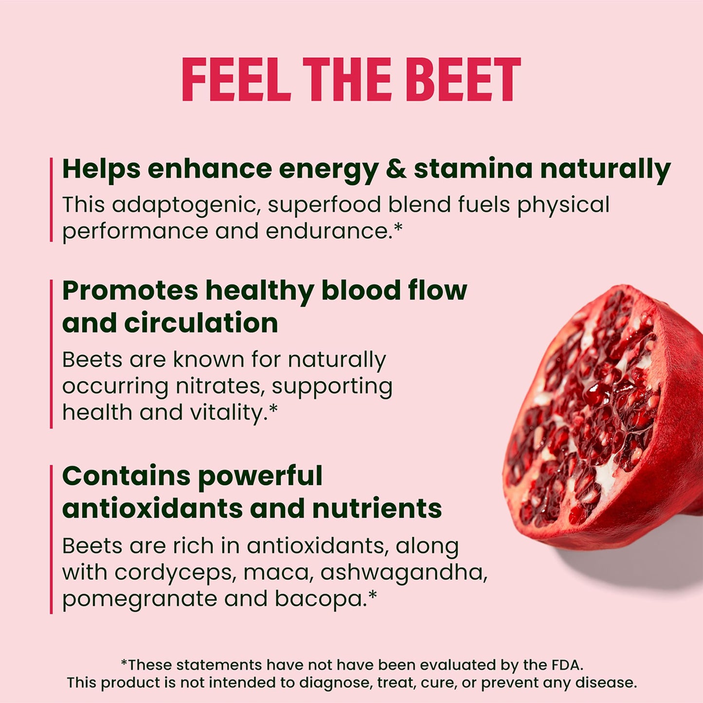 LIVE IT UP Feel the Beet Beetroot Powder with Superfood Vitality Blend, 9 oz