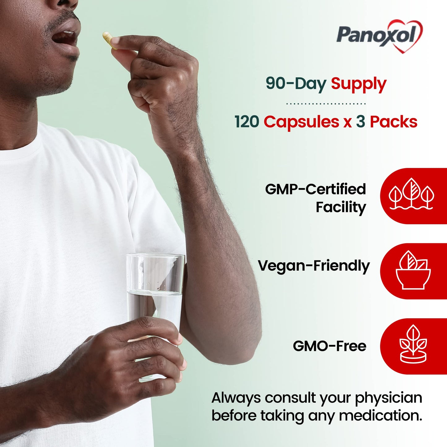 Panoxol Blood Pressure Supplements Nitric Oxide Capsules 360