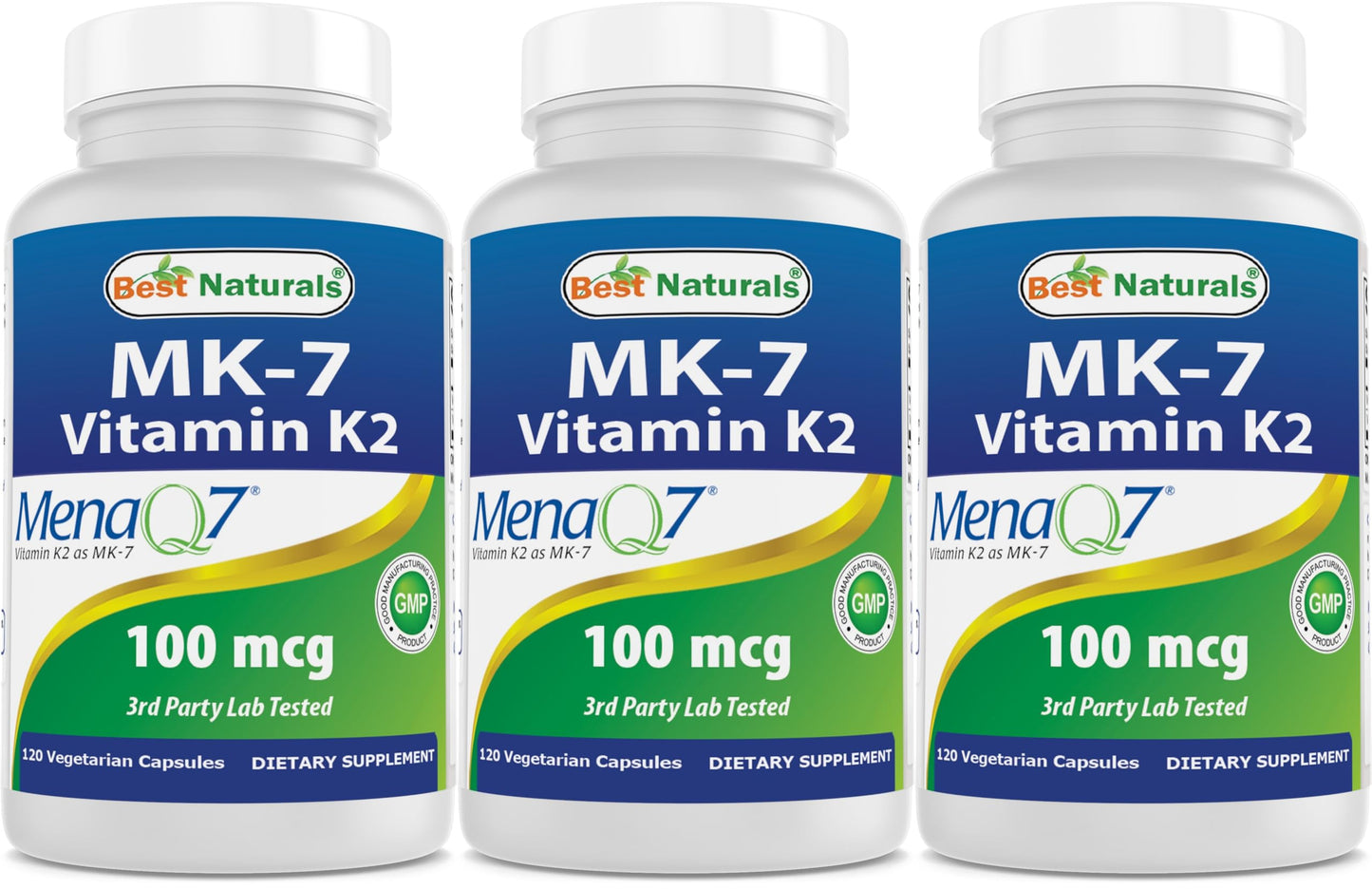 Best Naturals MK-7 Vitamin K2 100 mcg 360 Capsules