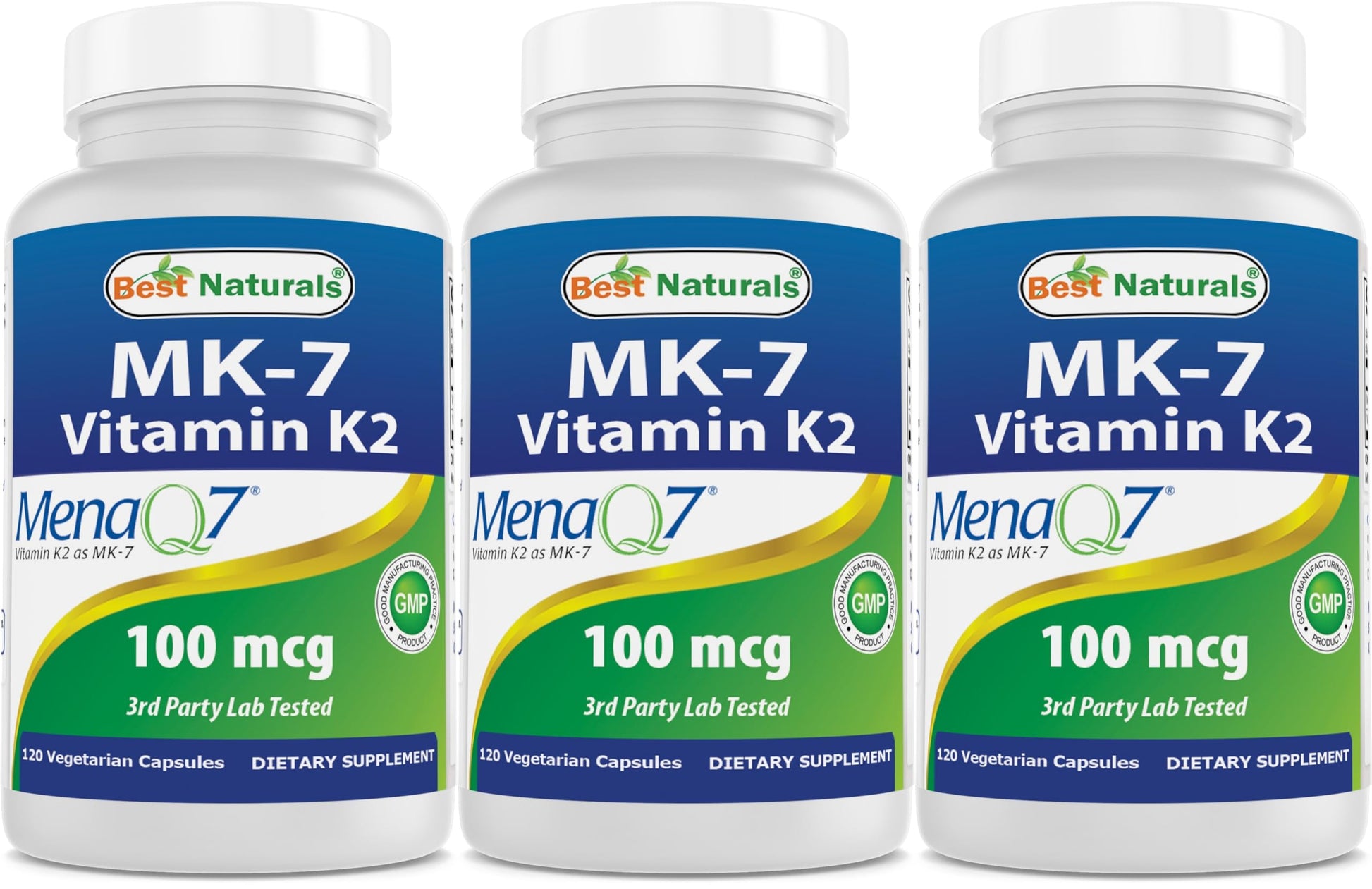 Best Naturals MK-7 Vitamin K2 100 mcg 360 Capsules