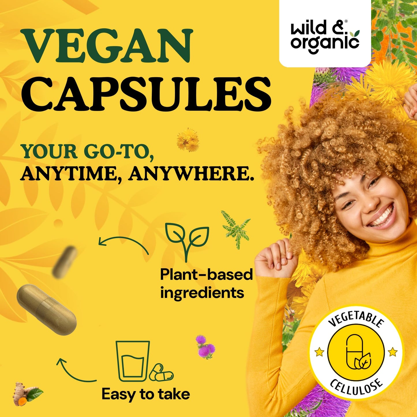 Wild & Organic Uric Acid Formula Capsules - Cleanse Support, 120 Capsules