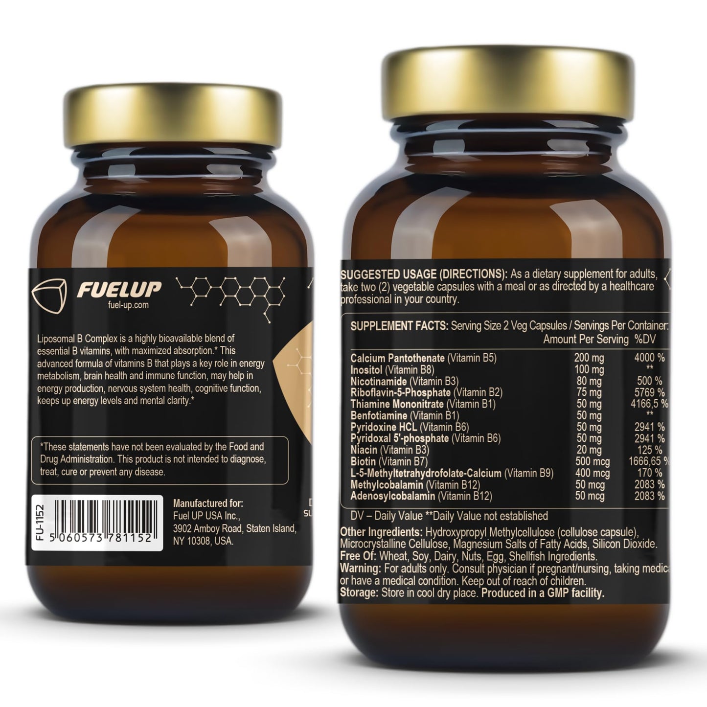 Fuelup Liposomal B Complex Capsules, 60 Count