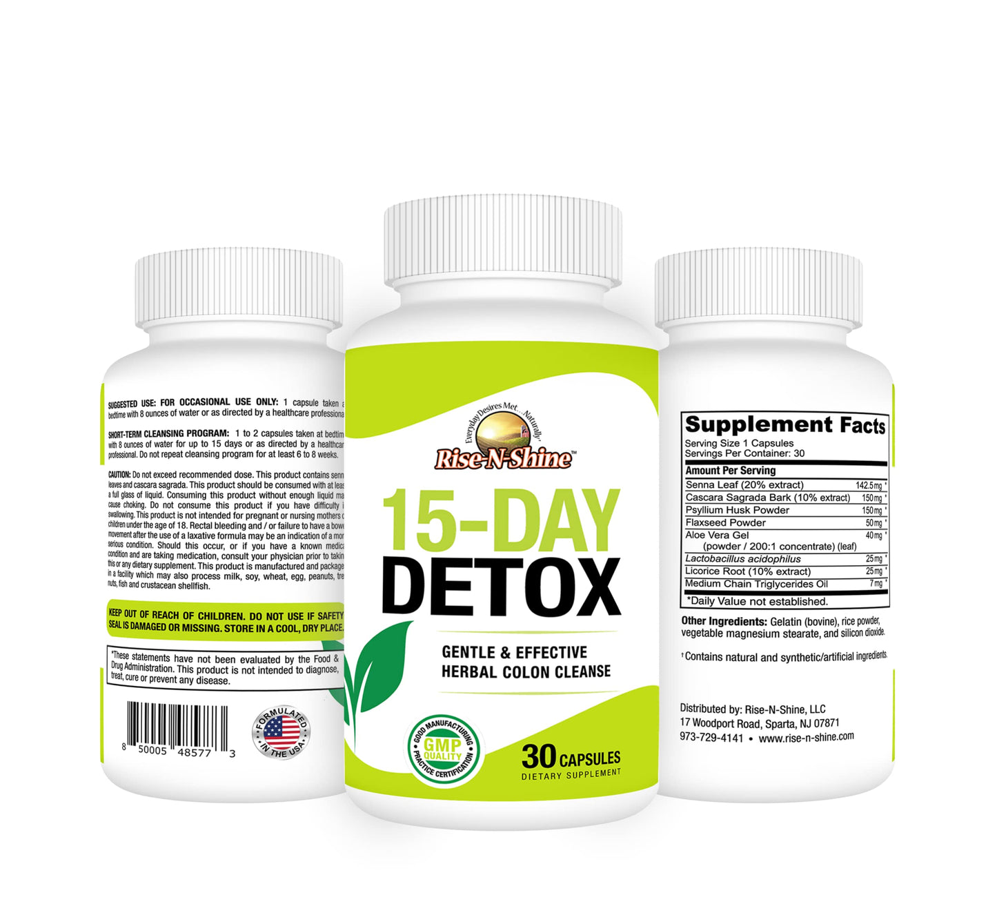 Rise-N-Shine 15 Day Detox Cleanse Capsule, 30 Capsules
