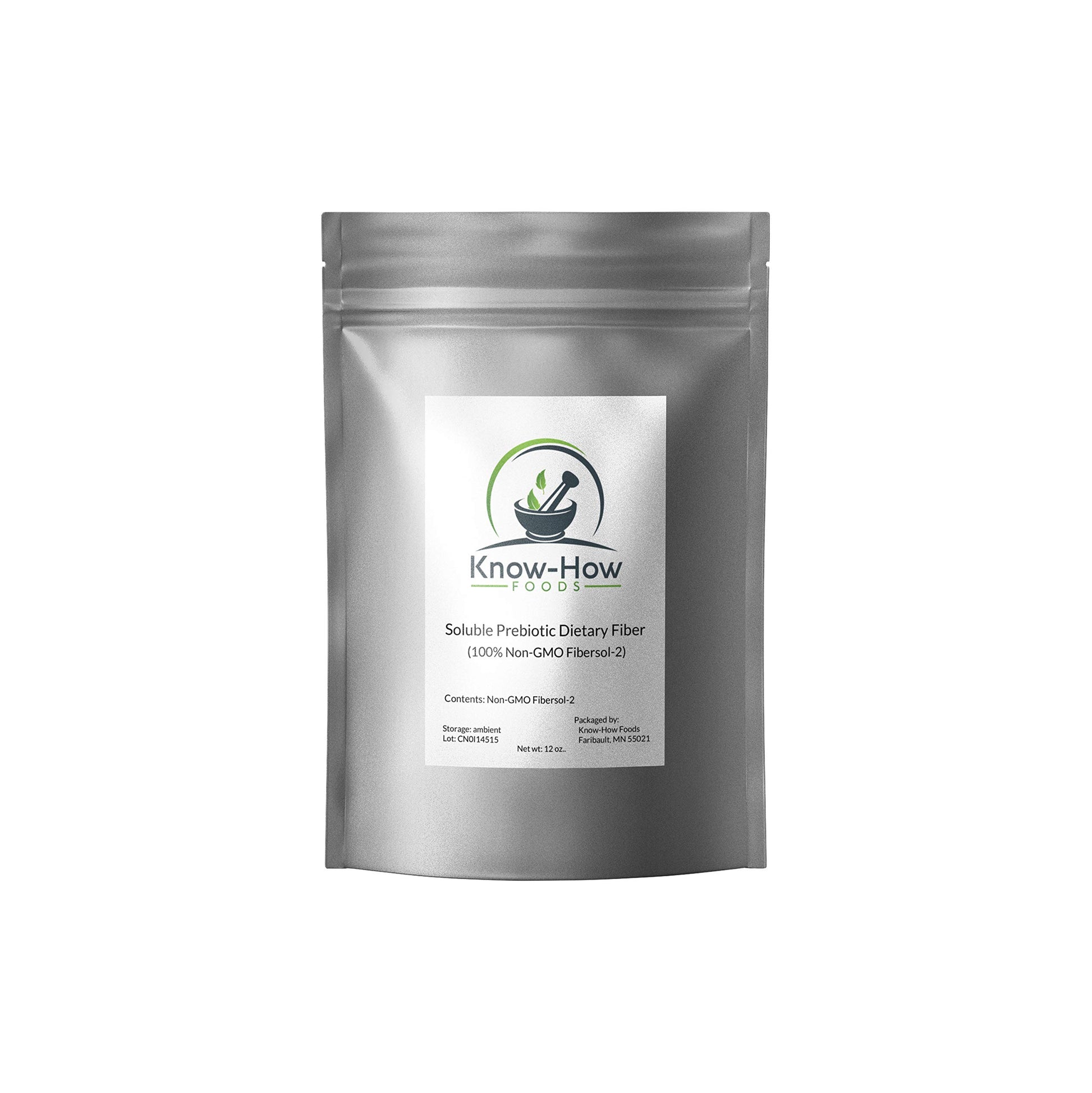 Know-How Foods Prebiotic Dietary Fiber (Non-GMO) Made 100% with Fibersol-2 Powder, 12 oz