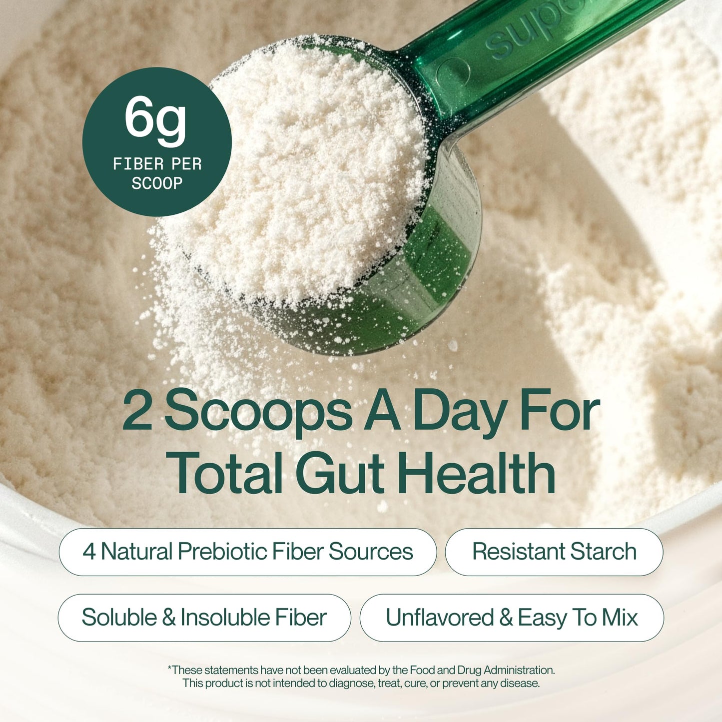 Supergut Foundational Daily Fiber Powder, 6.1 Ounces