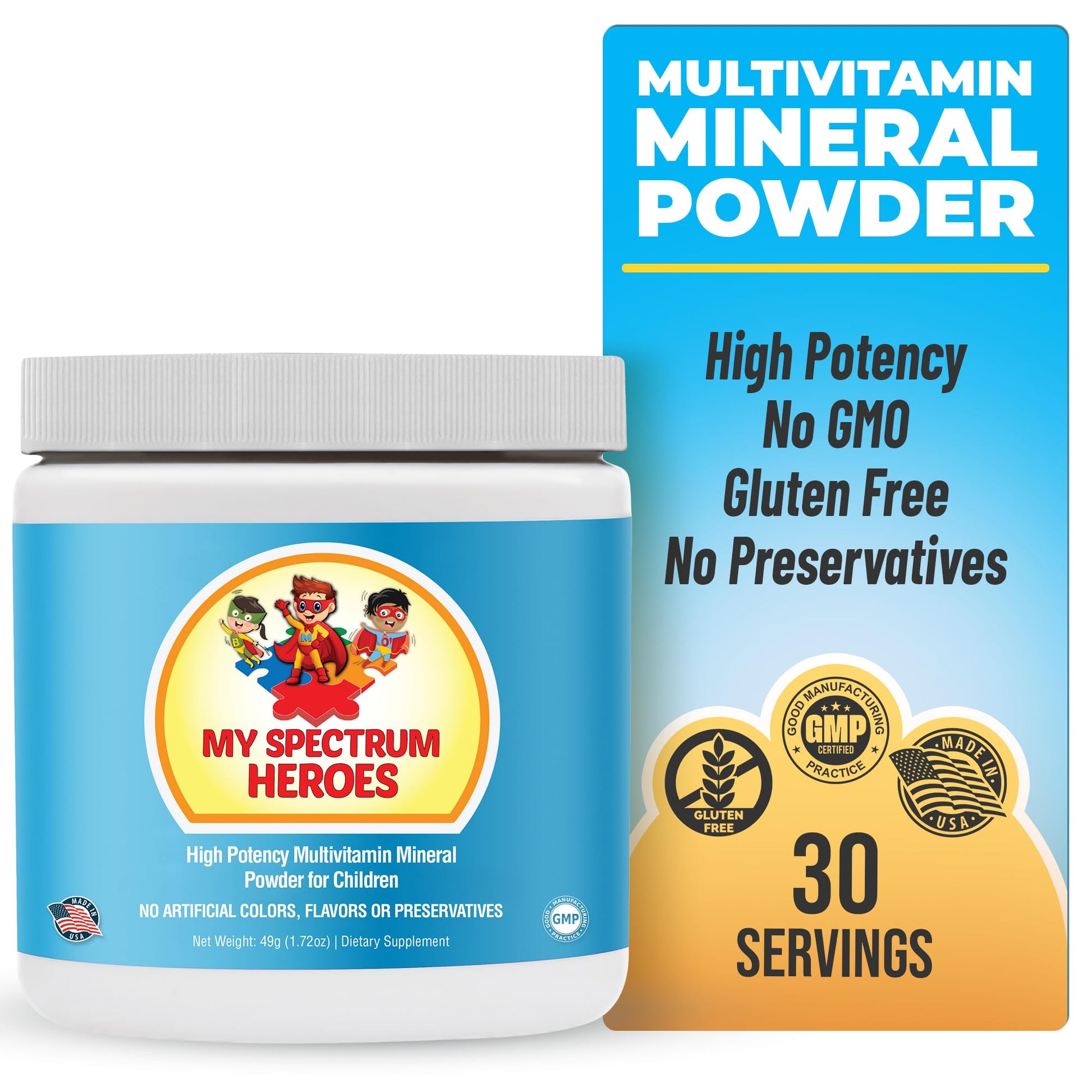 My Spectrum Heroes Kids Powder Multivitamin, 30 Servings