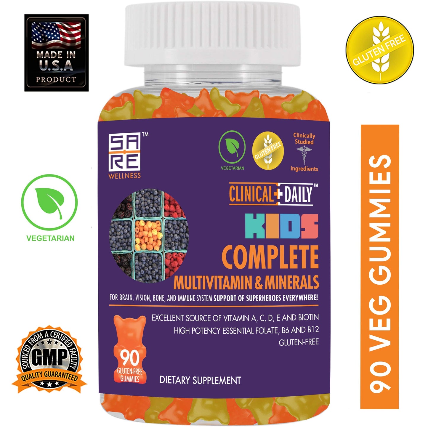 Clinical Daily Complete Kids Multivitamin Gummy 90 Count