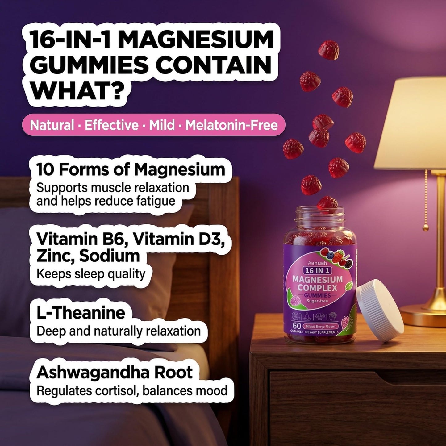 Aanuan Magnesium Gummies 120 Count