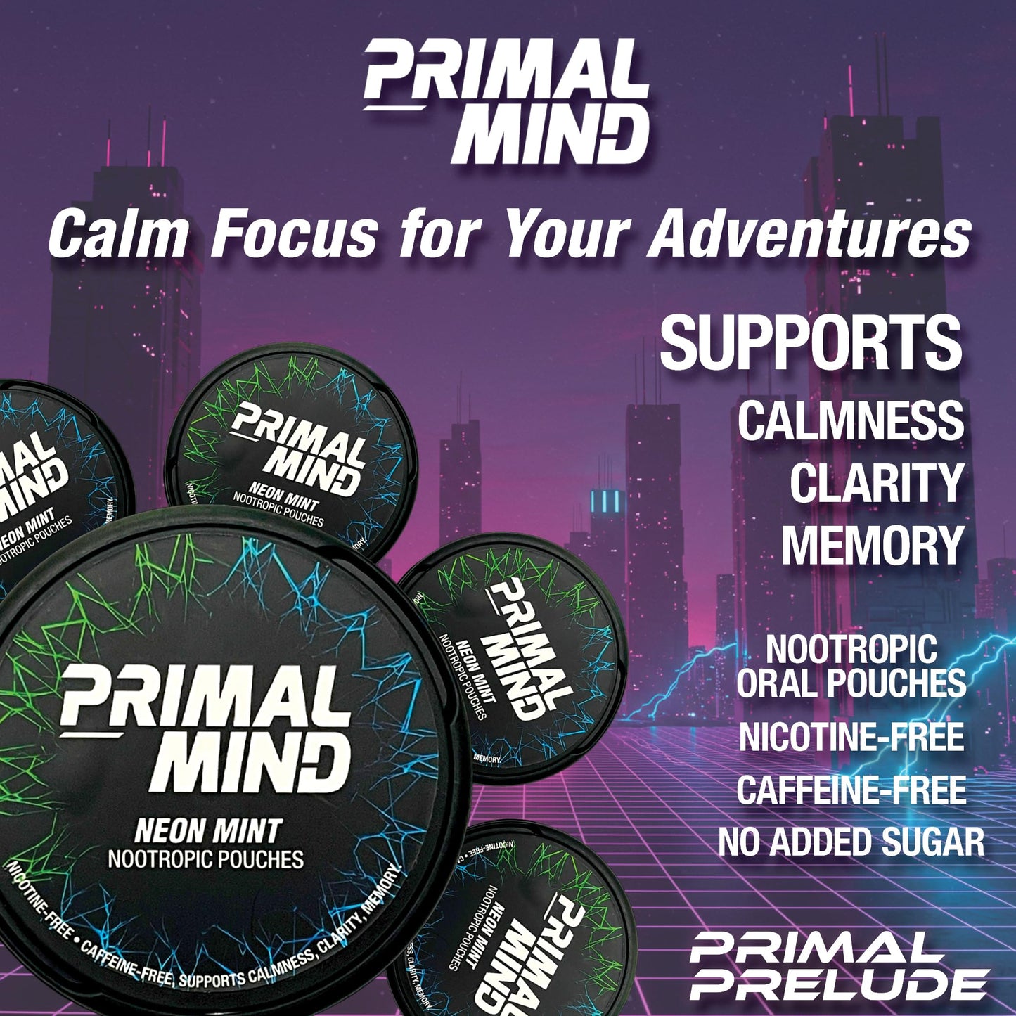 Primal Prelude Primal Mind Neon Mint Tablet 100 Tablets