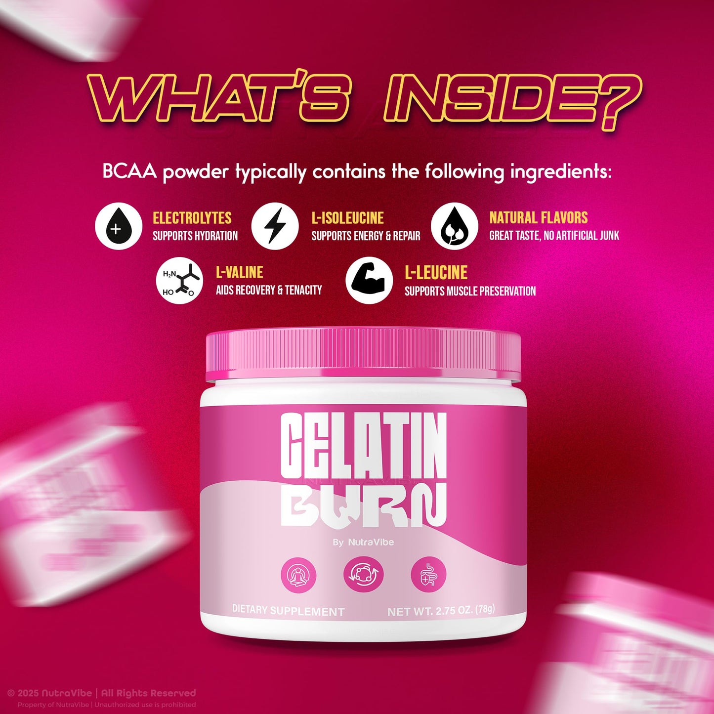 NutraVibe Gelatin Burn Powder 5.5 oz