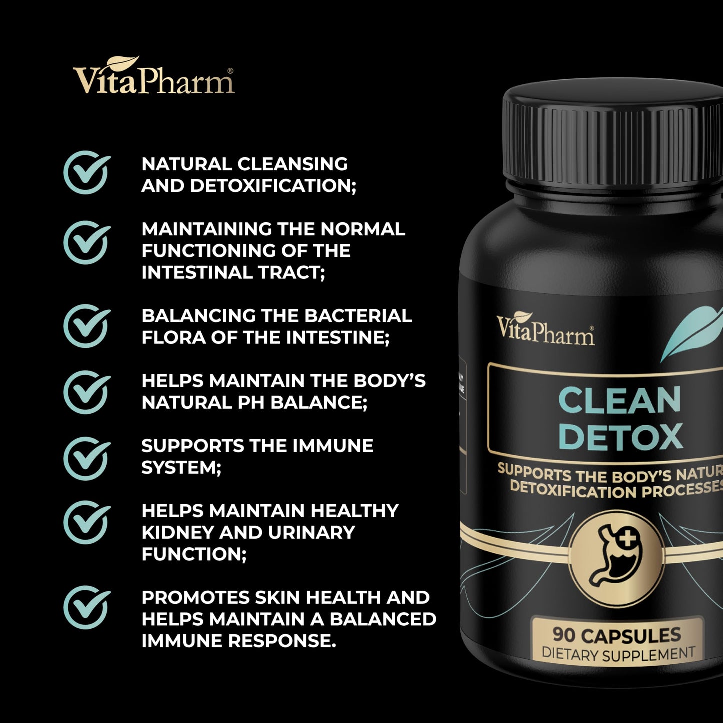 VitaPharm Clean Detox Zeolite Capsules, 90 Count