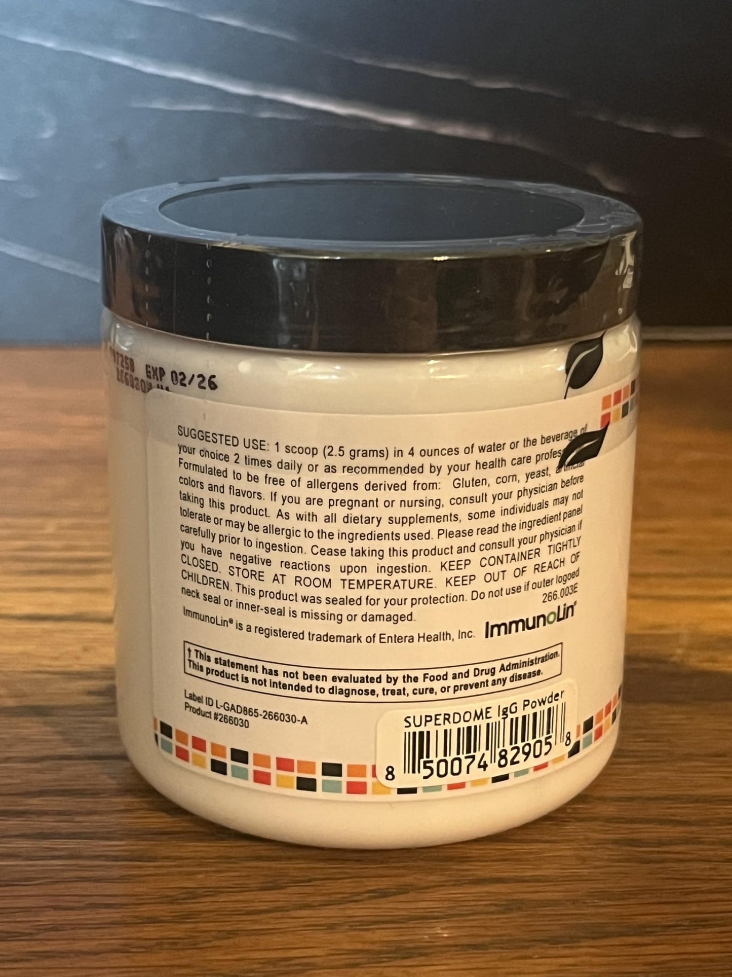 THE SOURCE MATTERS Superdome IgG Gut Protection Dietary Supplement Powder 2.6 oz