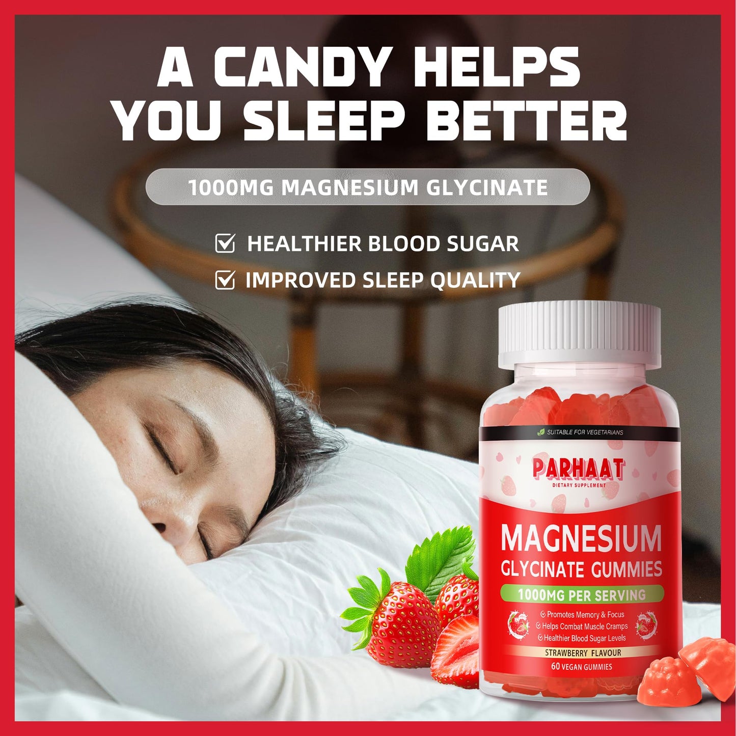 Parhaat Magnesium Glycinate Gummies 120 Gummies