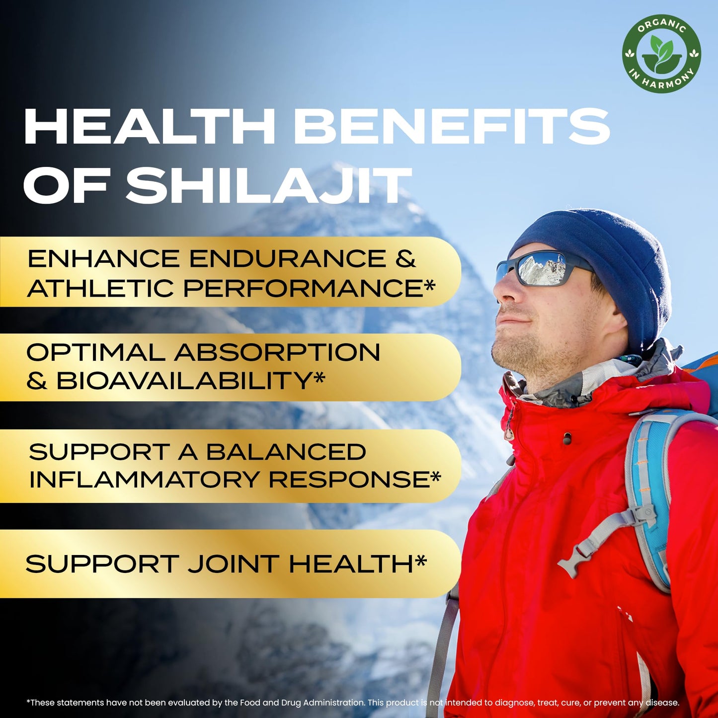 Organic In Harmony Shilajit Gummies 60 Gummies
