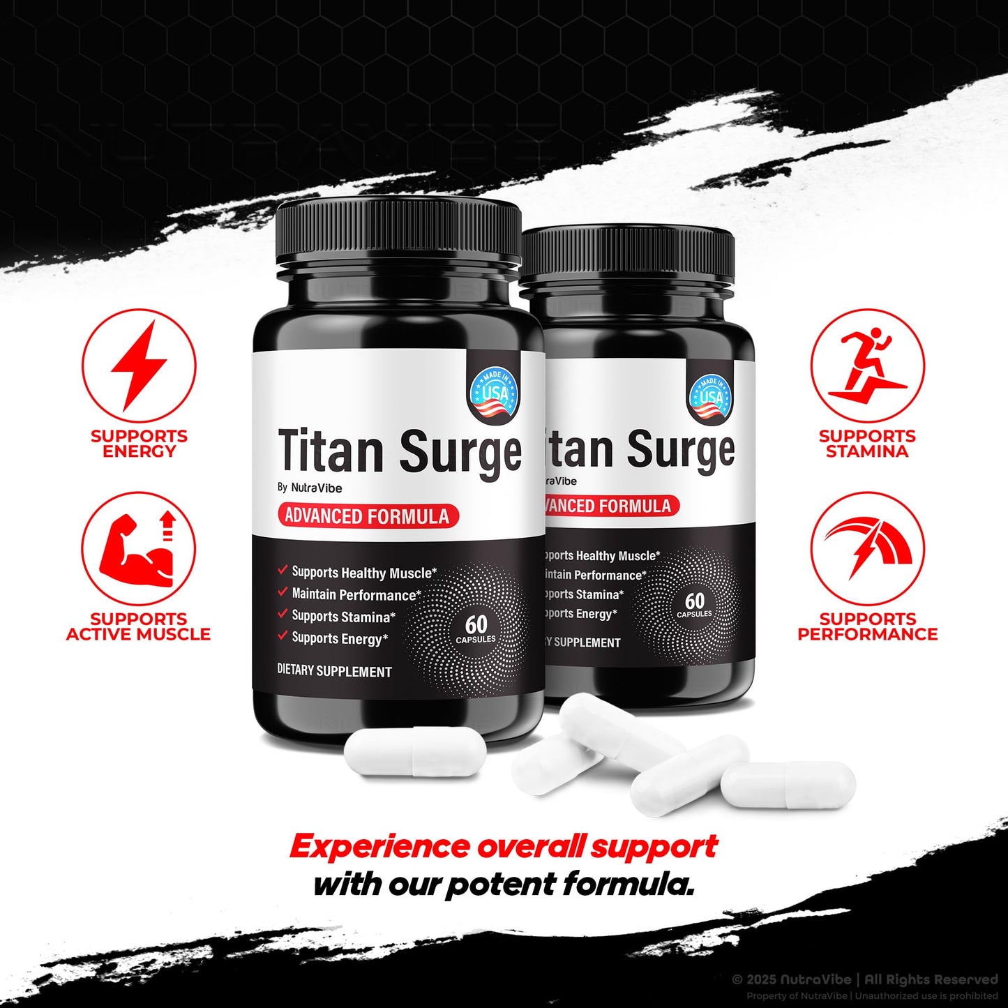 NutraVibe Titan Surge – Men’s Protector Formula Capsules 120 Capsules